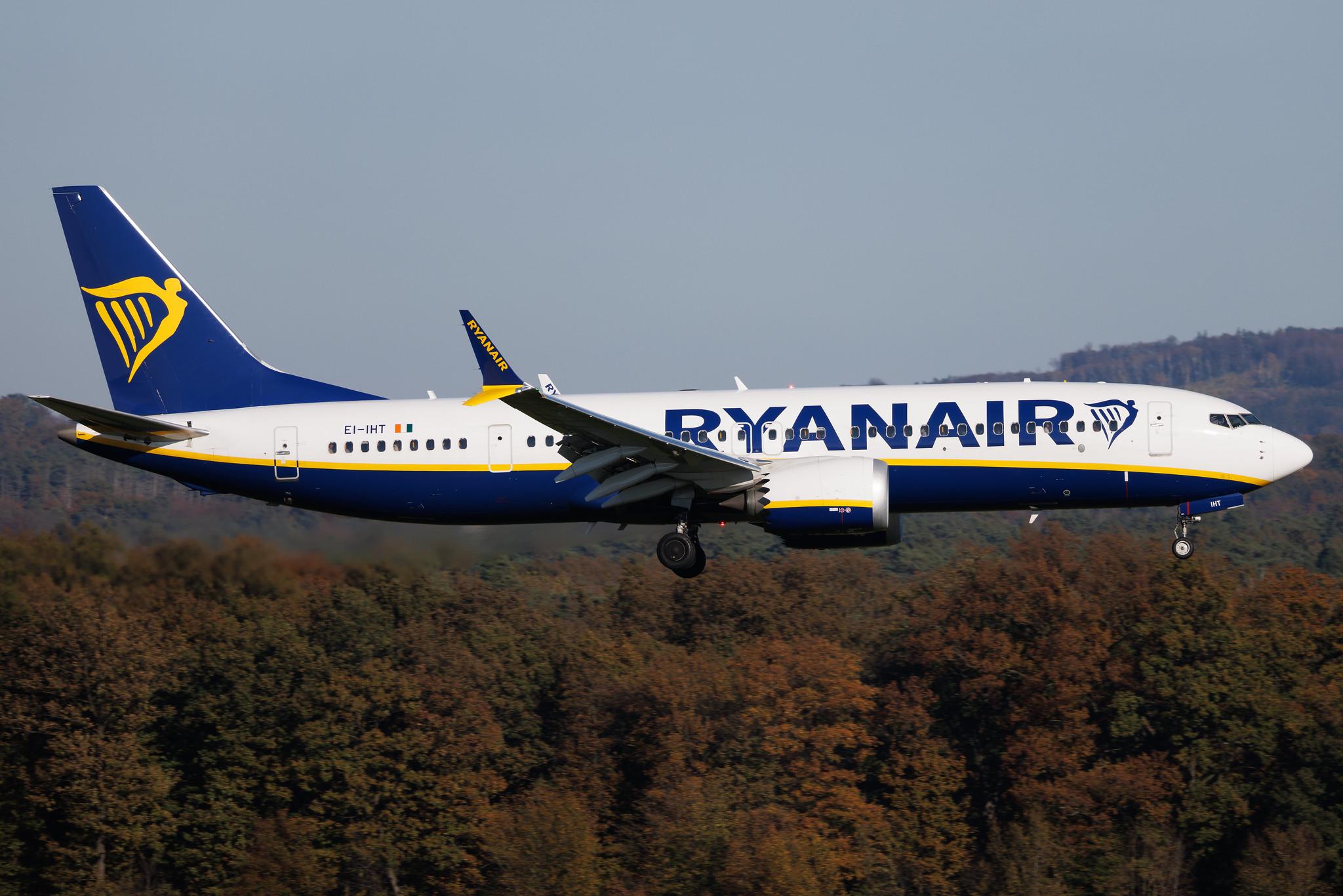 Köln Bonn Airport: Ryanair (FR / RYR) | Boeing 737 MAX 8-200 B38M | EI-IHT | MSN 62365