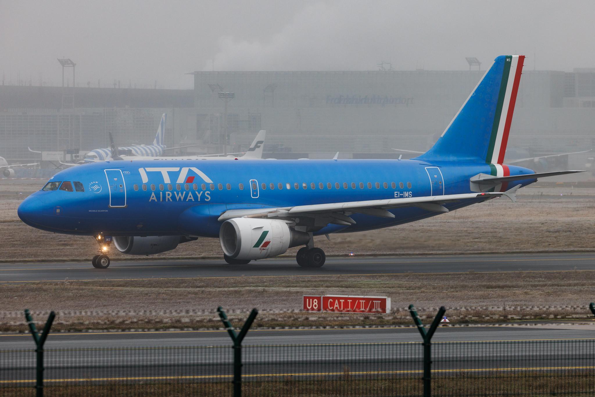 Frankfurt Airport: ITA Airways (AZ / ITY) | Airbus A319-111 A319 | EI-IMS | MSN 04910