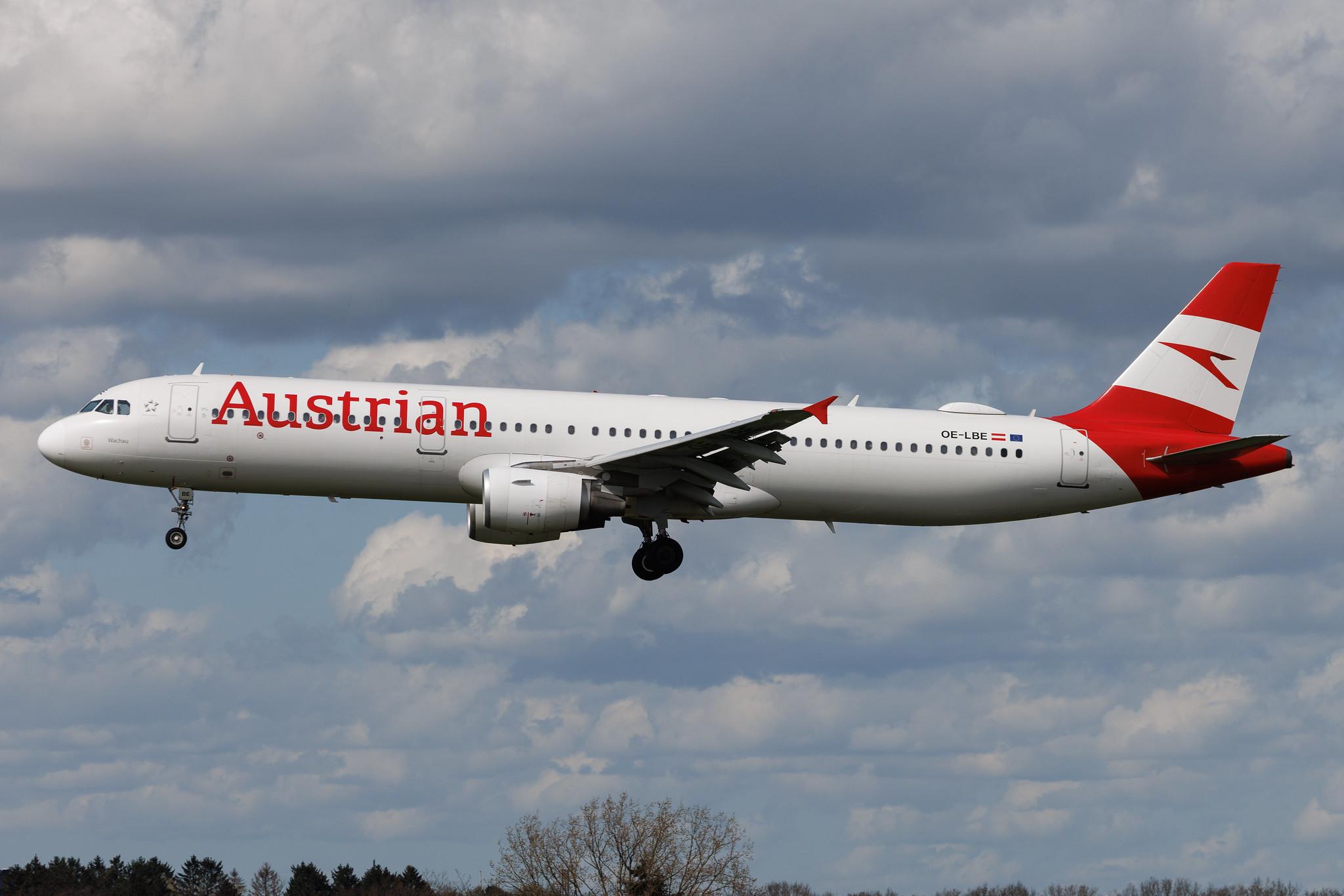 Hamburg Airport: Austrian Airlines (OS / AUA) | Airbus A321-211 A321 | OE-LBE | MSN 0935