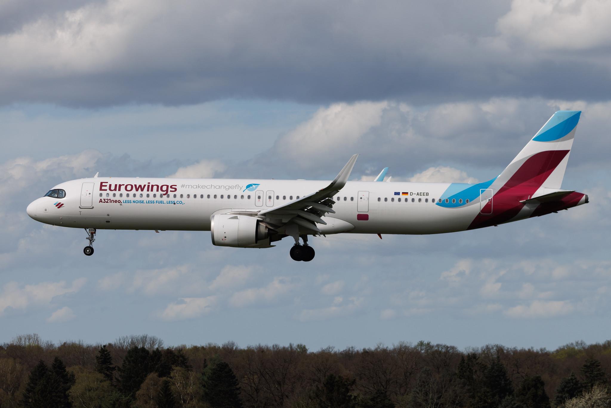 Hamburg Airport: Eurowings (EW / EWG) | Airbus A321-251NX A21N | D-AEEB | MSN 11448