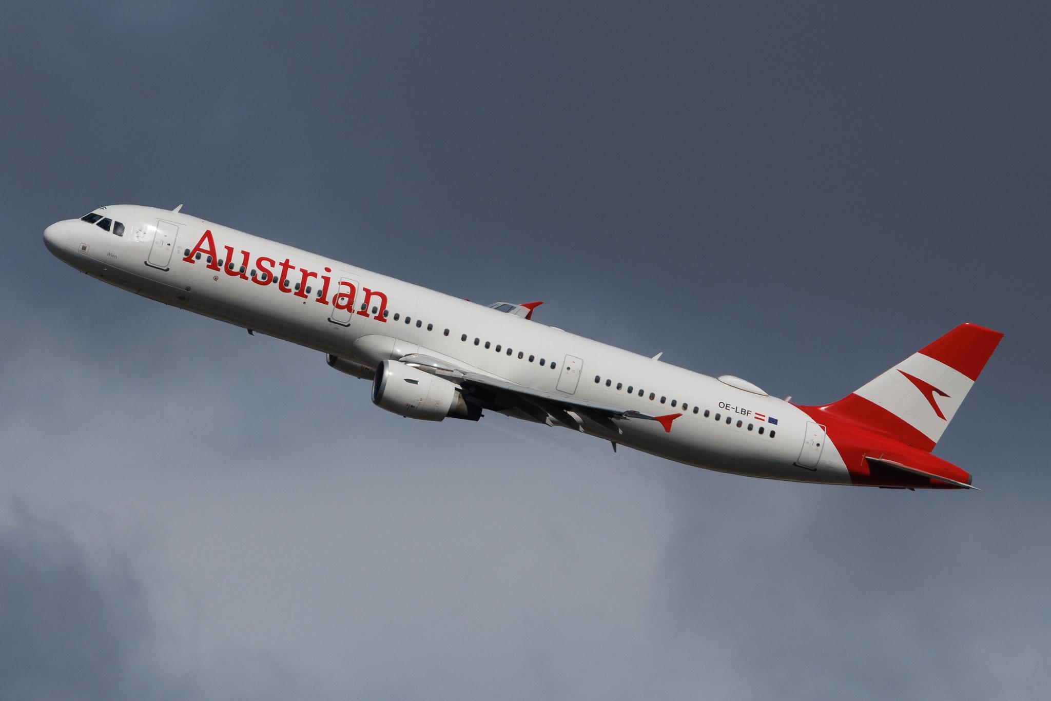 Vienna International Airport: Austrian Airlines (OS / AUA) | Airbus A321-211 A321 | OE-LBF | MSN 1458