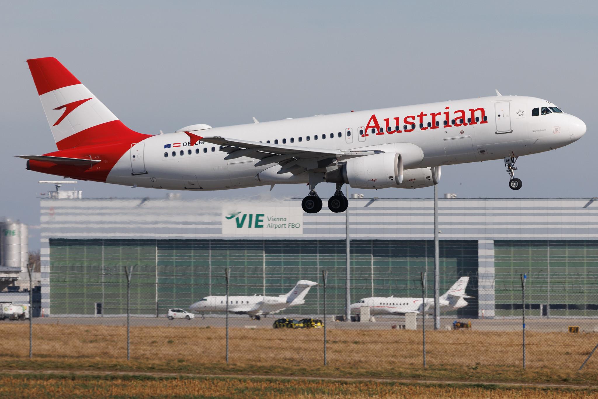 Vienna International Airport: Austrian Airlines (OS / AUA) | Airbus A320-232 A320 | OE-LBP | MSN 0797