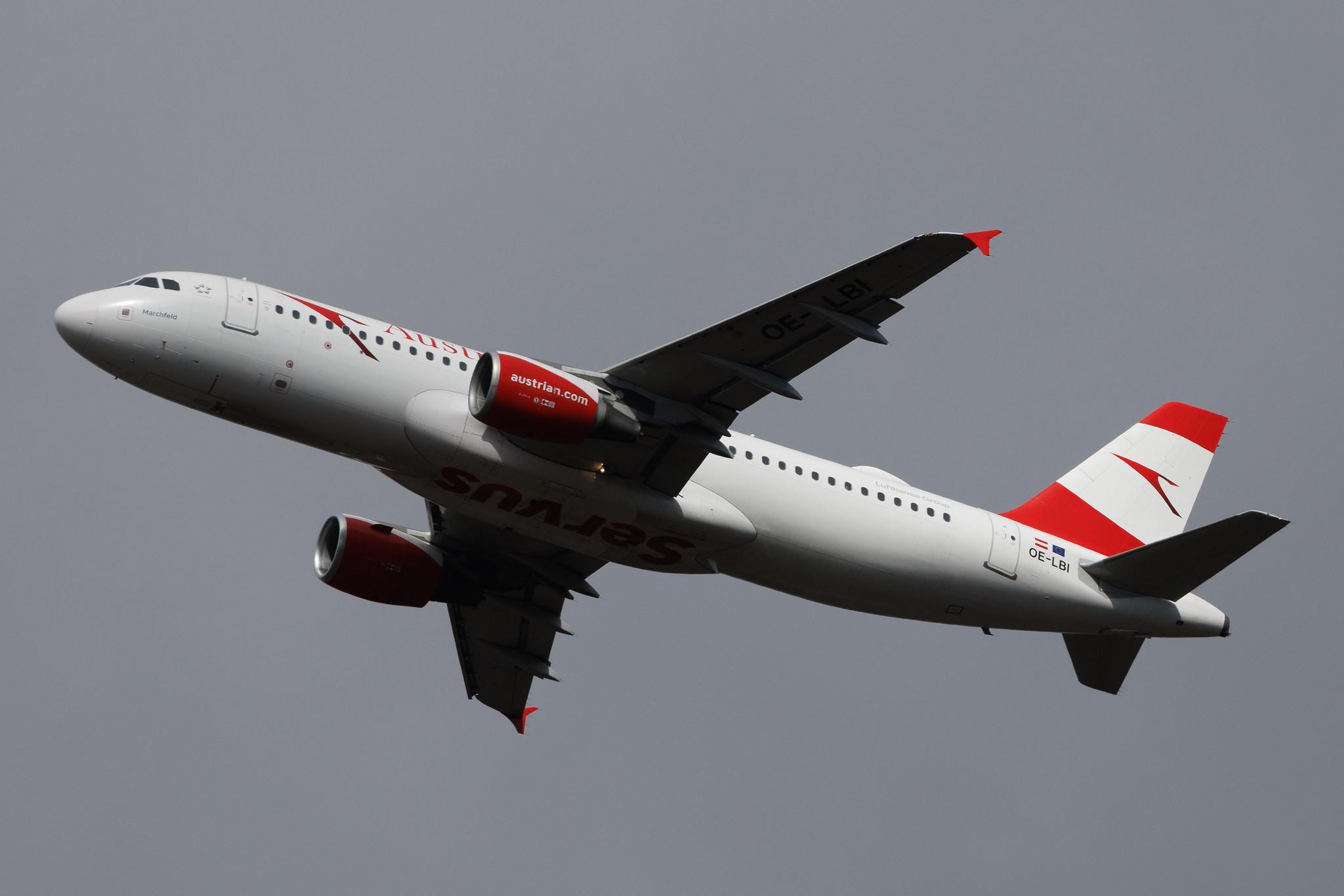 Vienna International Airport: Austrian Airlines (OS / AUA) | Airbus A320-214 A320 | OE-LBI | MSN 1937