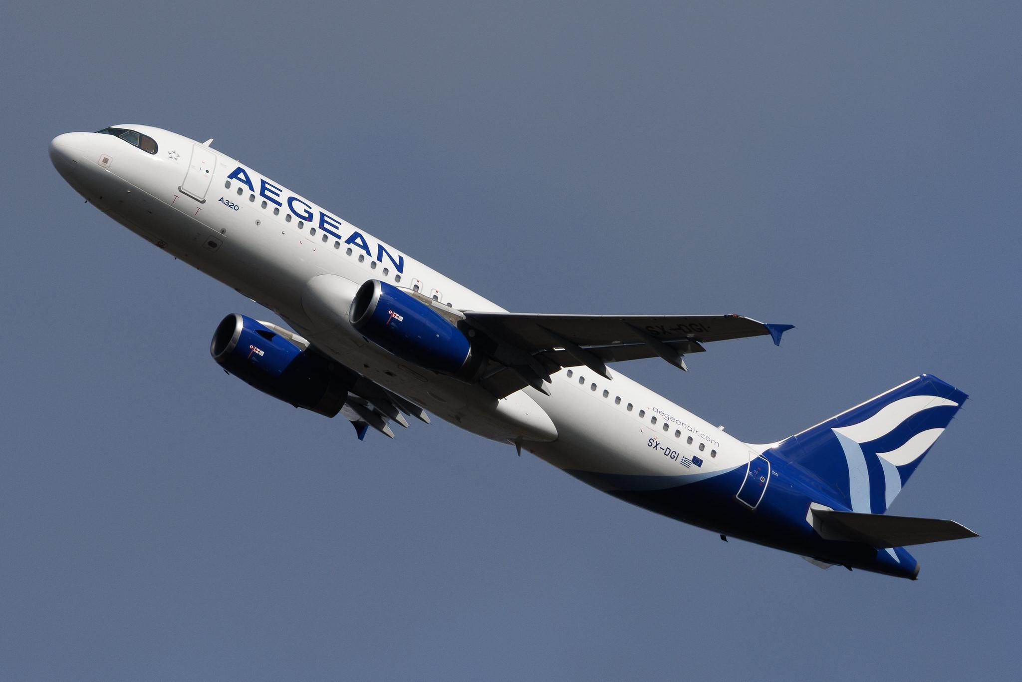 Vienna International Airport: Aegean Airlines (A3 / AEE) | Airbus A320-232 A320 | SX-DGI | MSN 03162