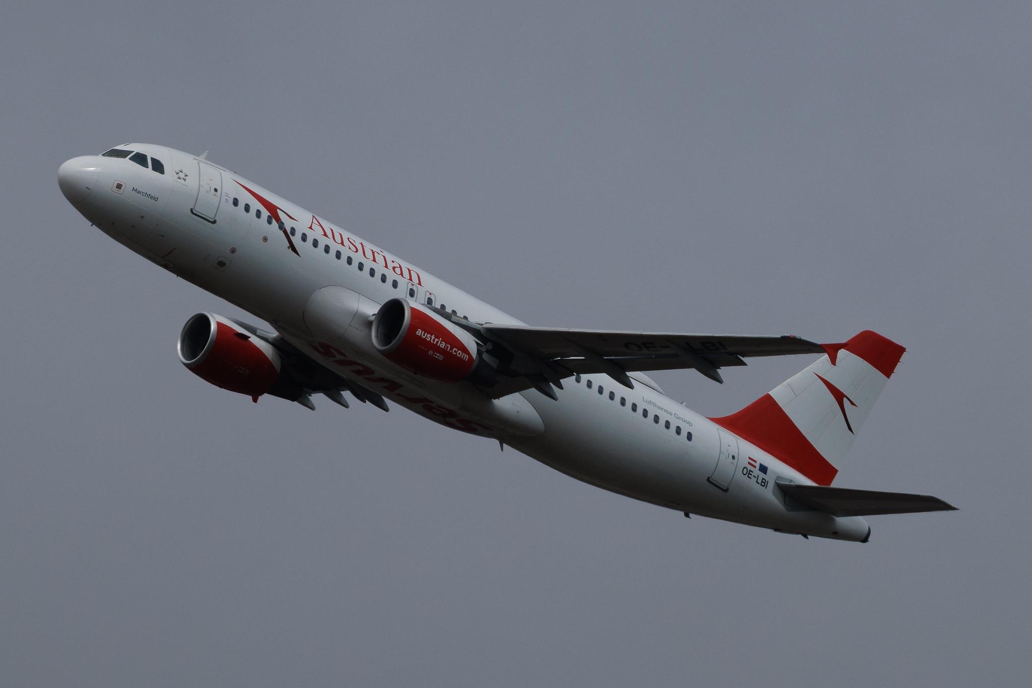Vienna International Airport: Austrian Airlines (OS / AUA) | Airbus A320-214 A320 | OE-LBI | MSN 1937