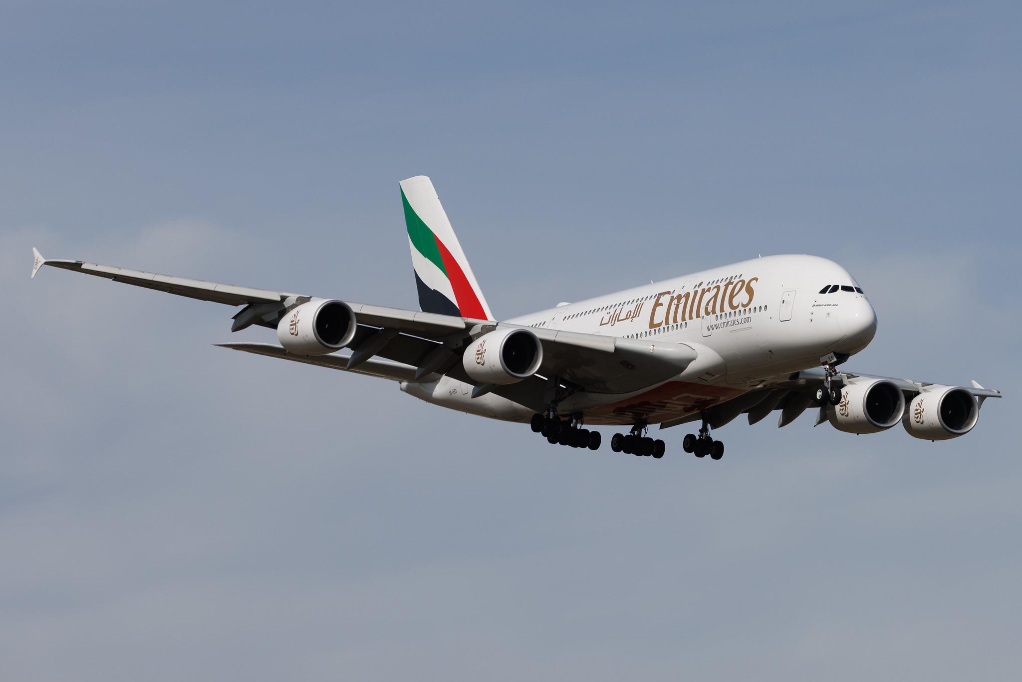 Vienna International Airport: Emirates (EK / UAE) | Airbus A380-861 A388 | A6-EEG | MSN 116