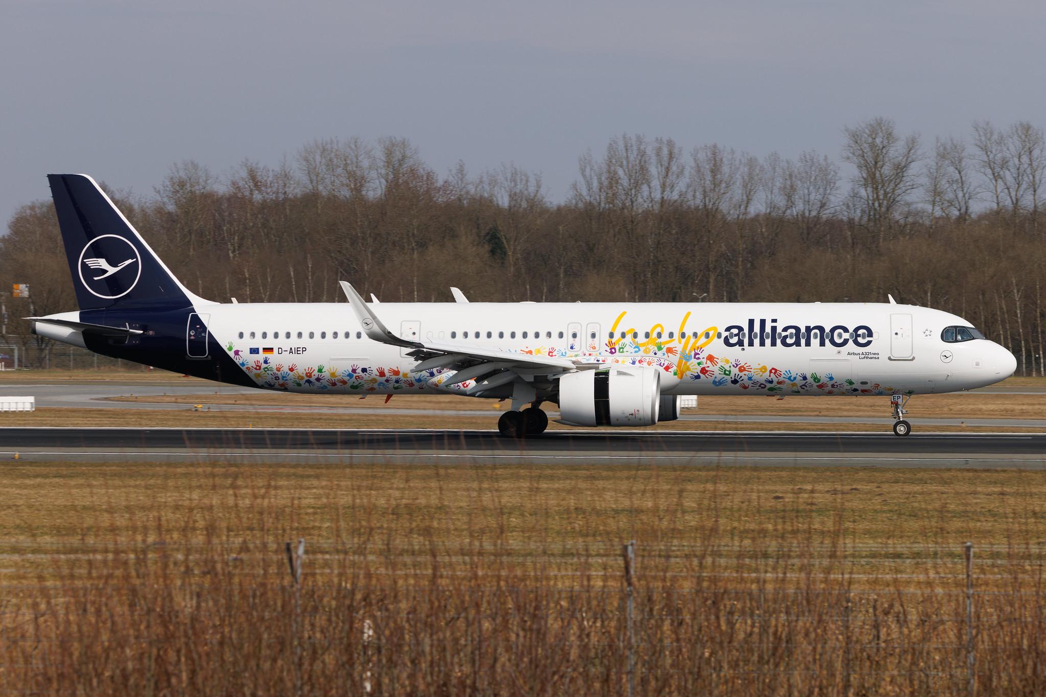 Hamburg Airport: Lufthansa (LH / DLH) | Livery: Help Alliance Livery | Airbus A321-271NX A21N | D-AIEP | MSN 11027