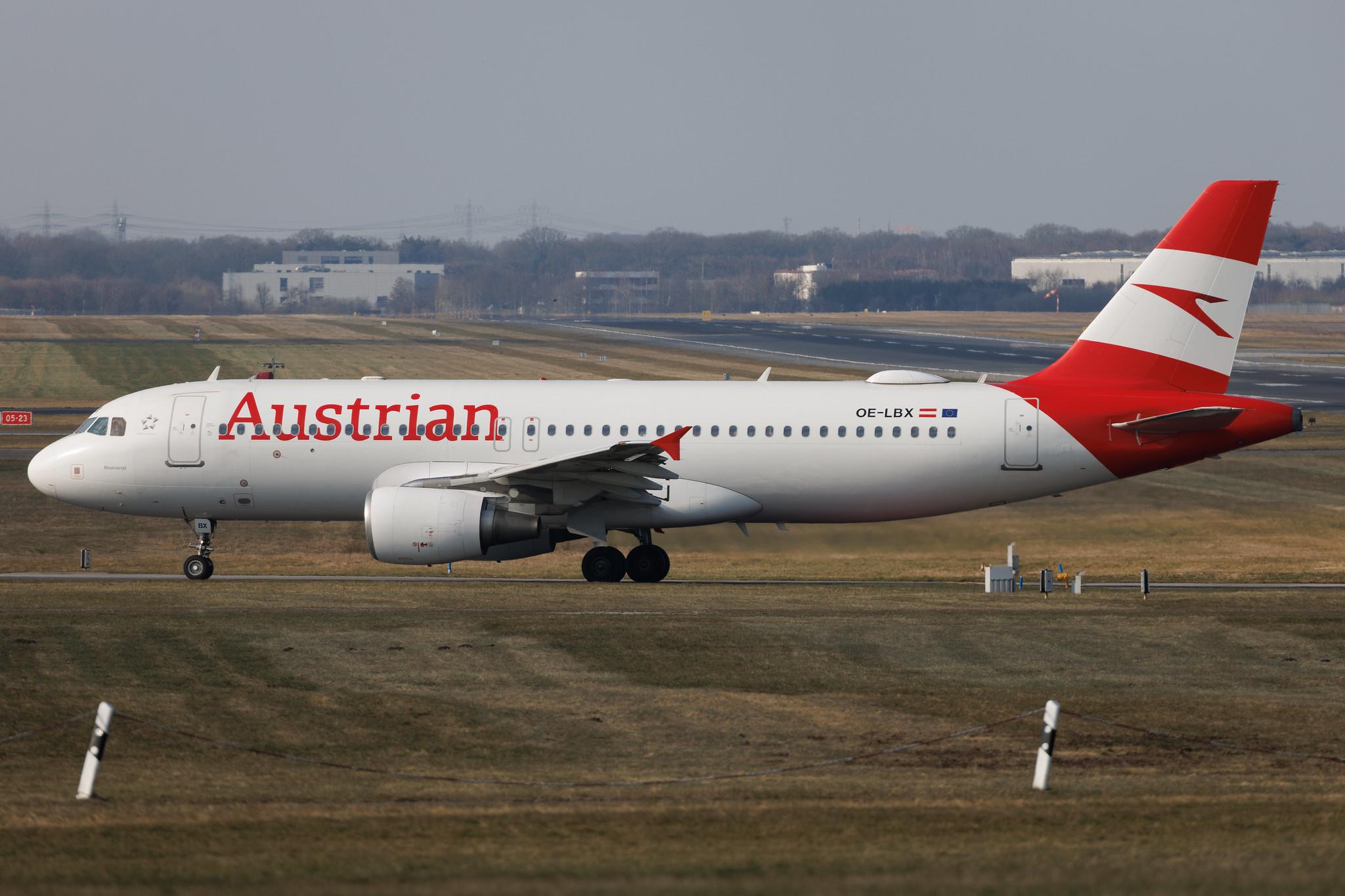 Hamburg Airport: Austrian Airlines (OS / AUA) | Airbus A320-214 A320 | OE-LBX | MSN 1735