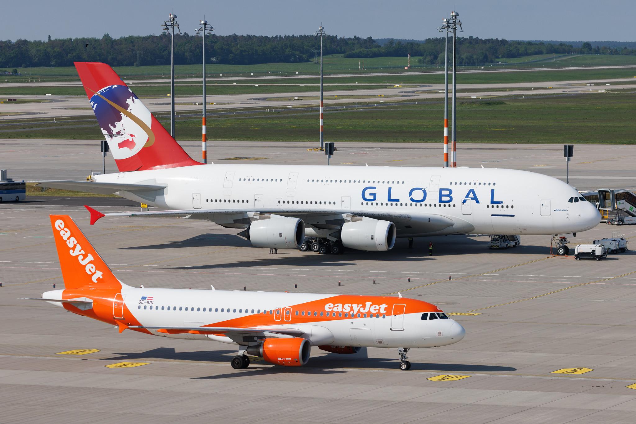 Flughafen Berlin Brandenburg: Global Airlines  | Operator: Hi Fly Malta | Airbus A380-841 A388 | 9H-GLOBL | MSN 120