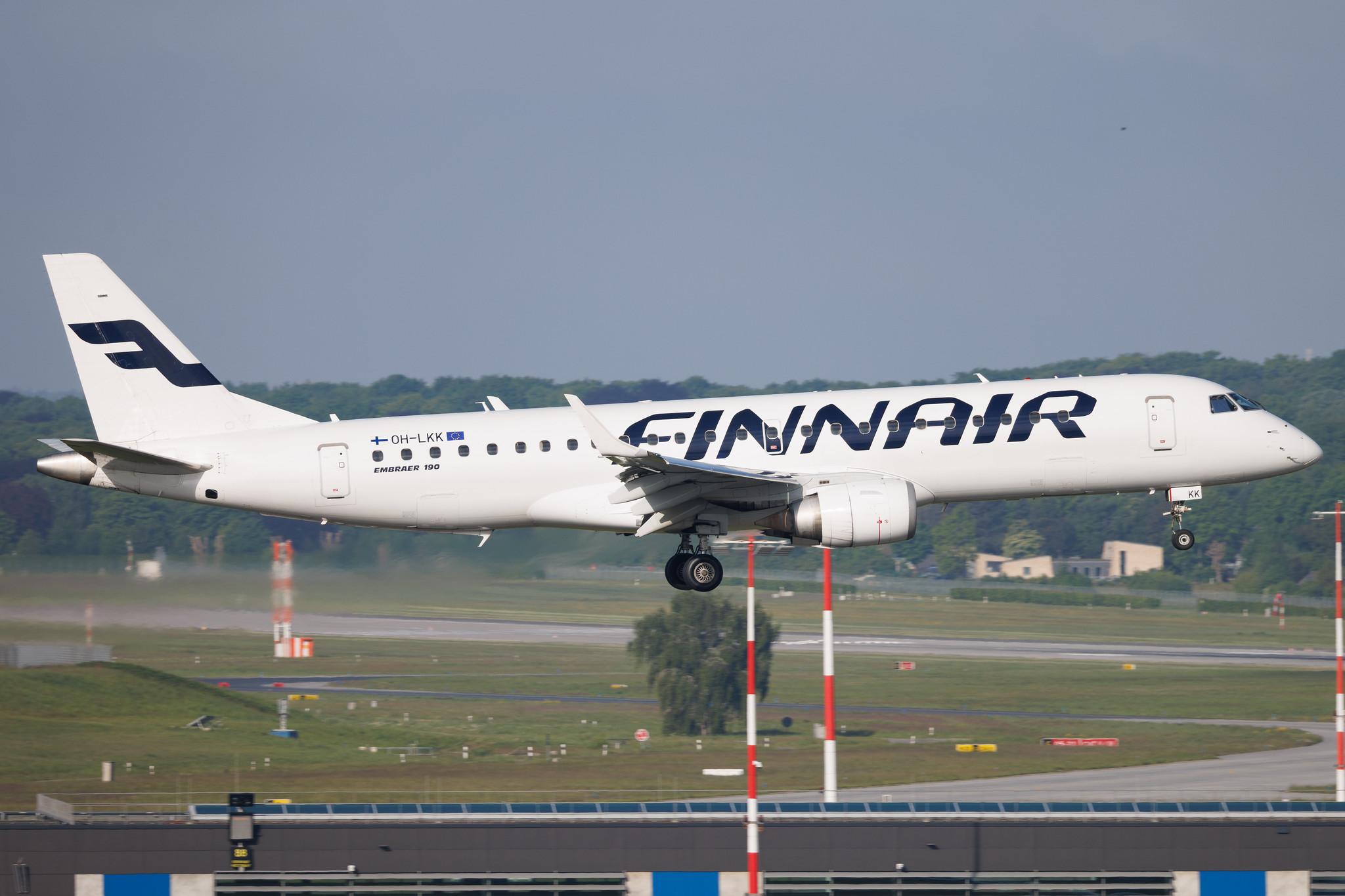 Hamburg Airport: Finnair (AY / FIN) | Operator: NORRA | Embraer E190LR E190 | OH-LKK | MSN 19000127