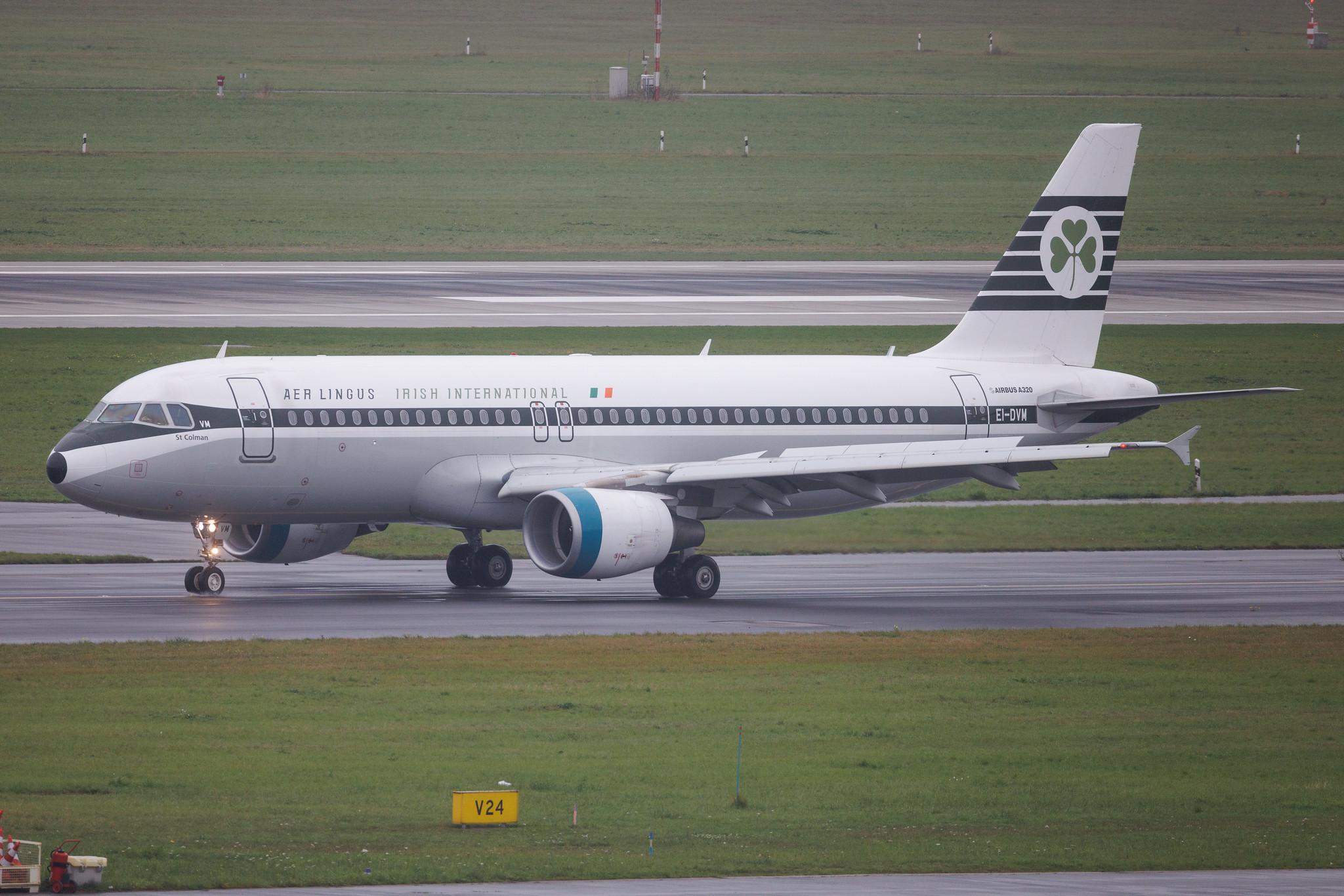 Düsseldorf Airport: Aer Lingus (EI / EIN) | Livery: Retro livery | Airbus A320-214 A320 | EI-DVM | MSN 4634