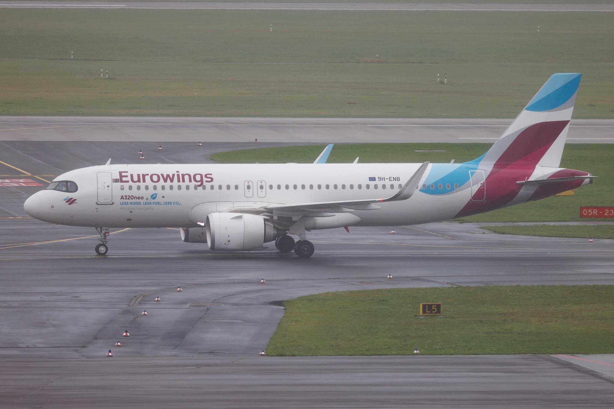 Düsseldorf Airport: Eurowings (EW / EWG) | Operator: Eurowings Europe | Airbus A320-251N A20N | 9H-ENB | MSN 10798