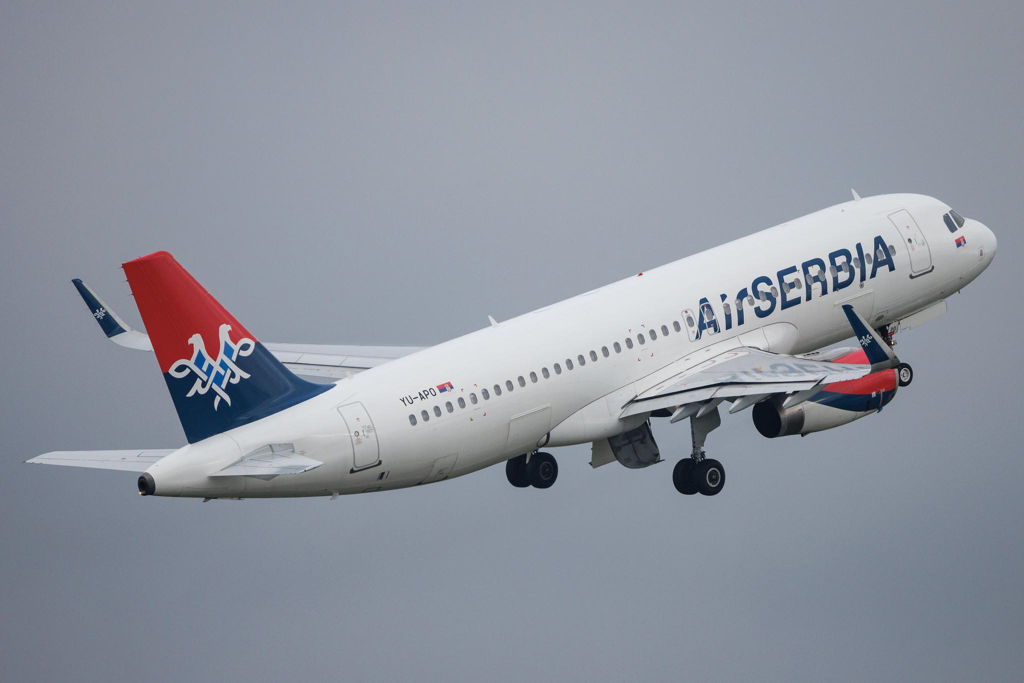 Düsseldorf Airport: AirSERBIA (JU / ASL) | Airbus A320-232 A320 | YU-APO | MSN 06388