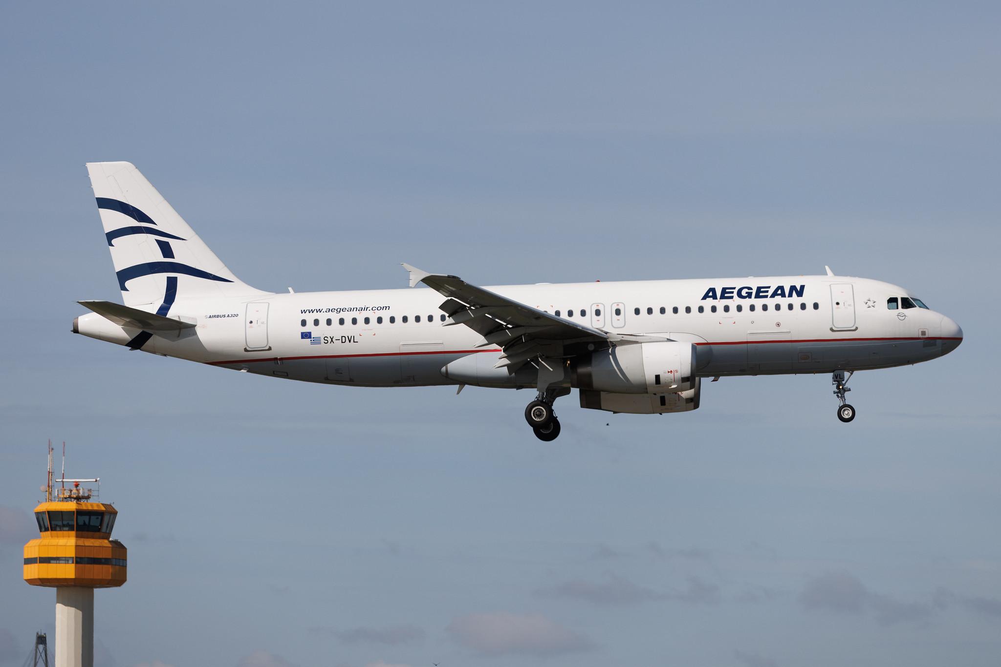 Hamburg Airport: Aegean Airlines (A3 / AEE) | Airbus A320-232 A320 | SX-DVL | MSN 3423