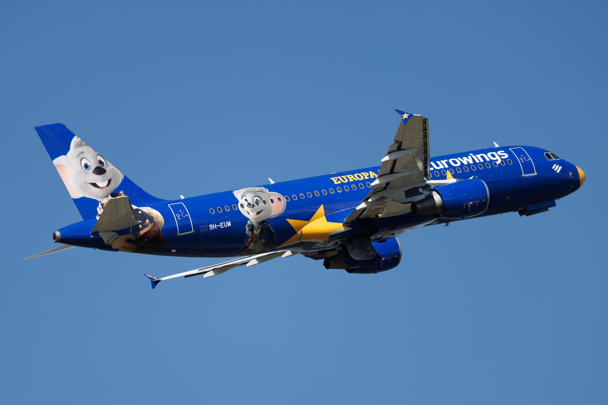 Düsseldorf Airport: Eurowings (EW / EWG) | Livery: Europa Park Livery | Operator: Eurowings Europe | Airbus A320-214 A320 | 9H-EUM | MSN 03121