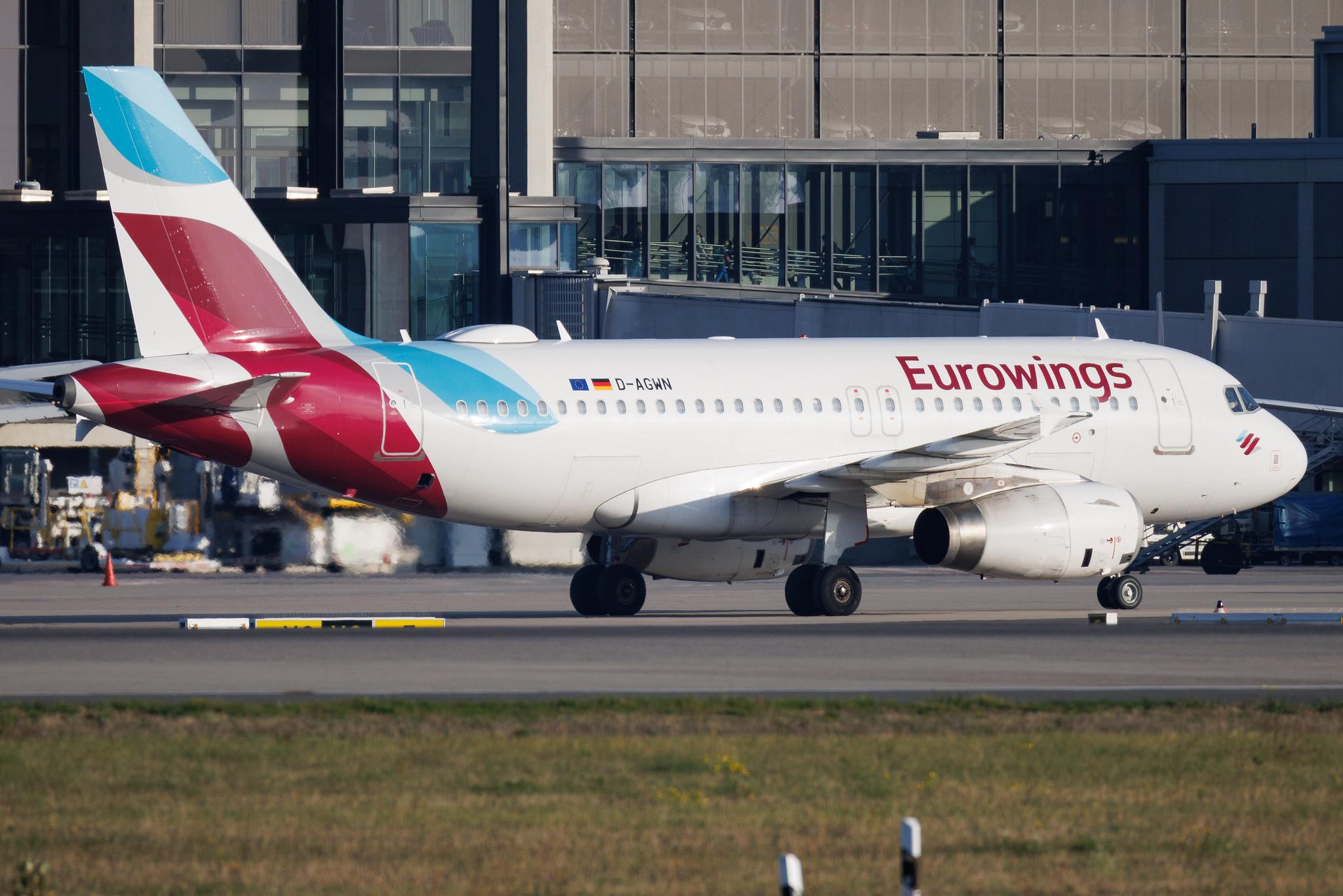 Flughafen Berlin Brandenburg: Eurowings (EW / EWG) | Airbus A319-132 A319 | D-AGWN | MSN 3841