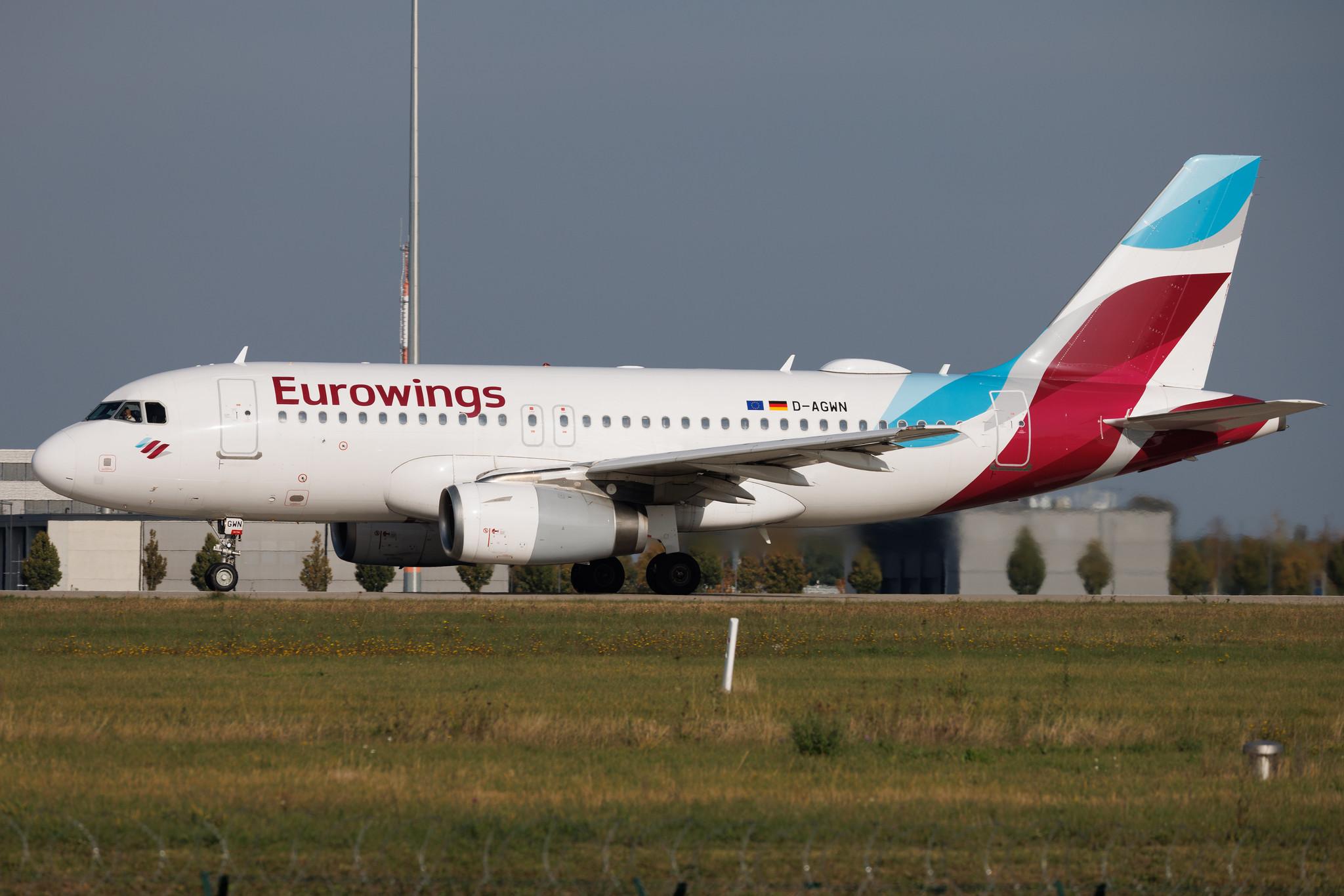 Flughafen Berlin Brandenburg: Eurowings (EW / EWG) | Airbus A319-132 A319 | D-AGWN | MSN 3841