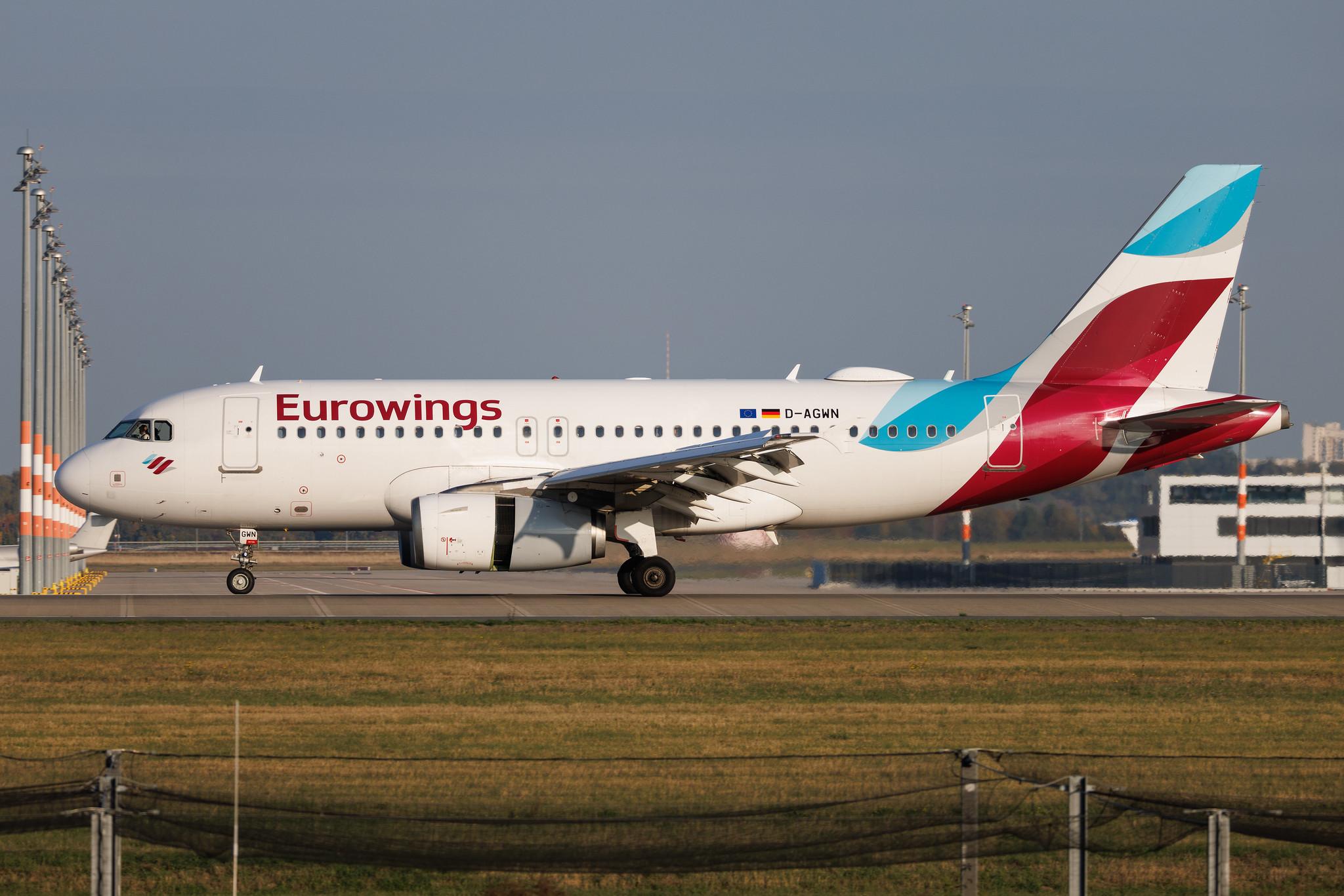 Flughafen Berlin Brandenburg: Eurowings (EW / EWG) | Airbus A319-132 A319 | D-AGWN | MSN 3841