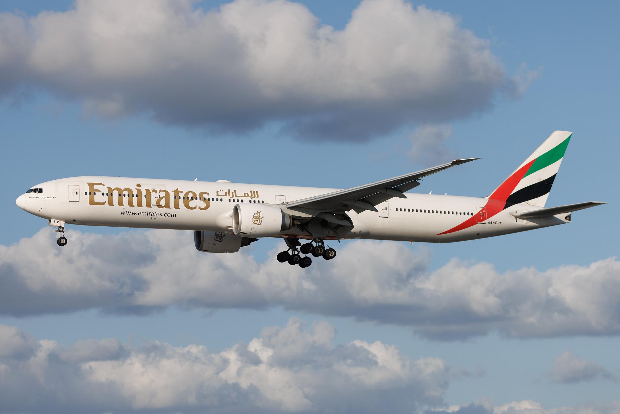 Hamburg Airport: Emirates (EK / UAE) | Boeing 777-31H(ER) B77W | A6-EPK | MSN 42330