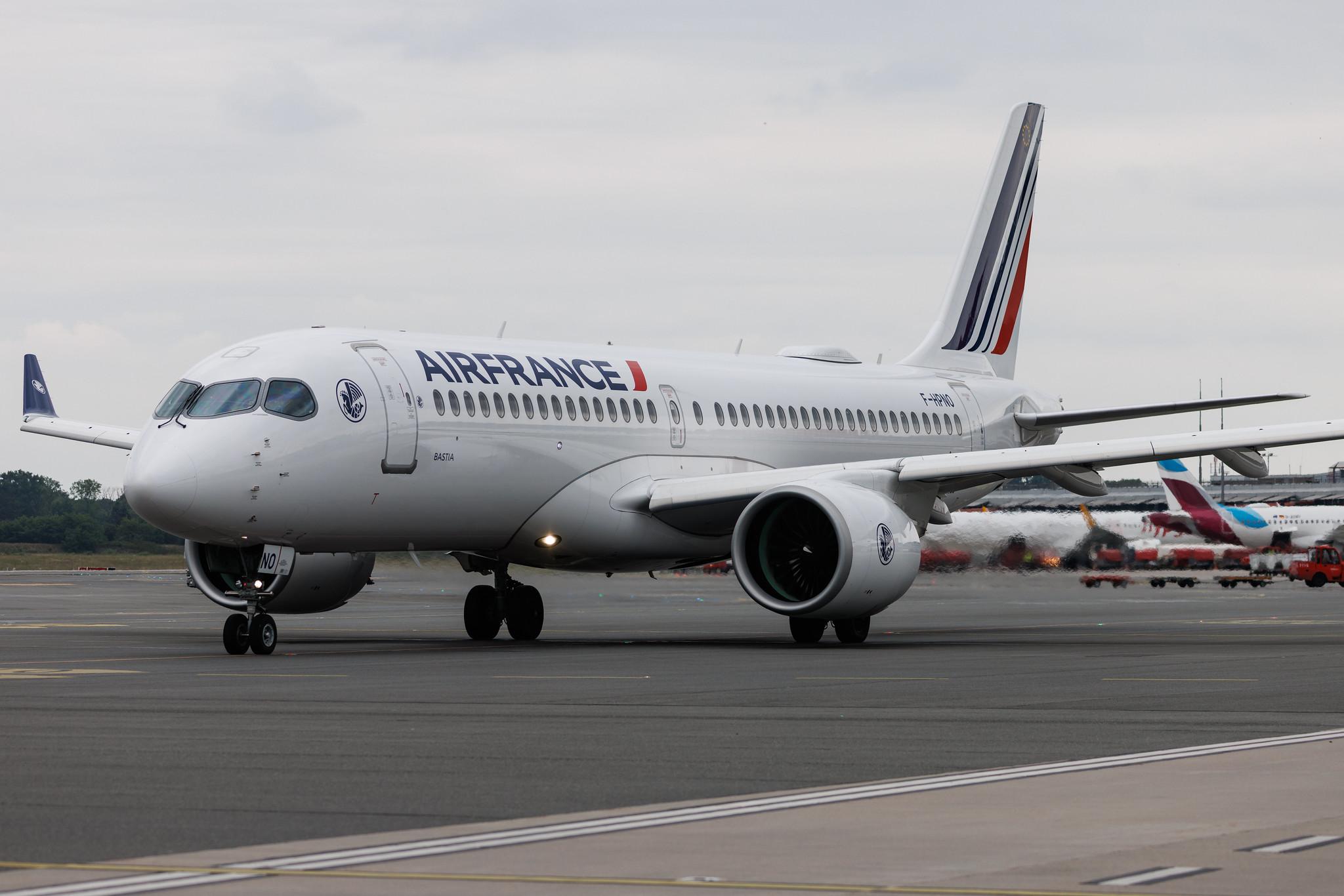 Hamburg Airport: Air France (AF / AFR) | Airbus A220-300 BCS3 | F-HPNO | MSN 55305