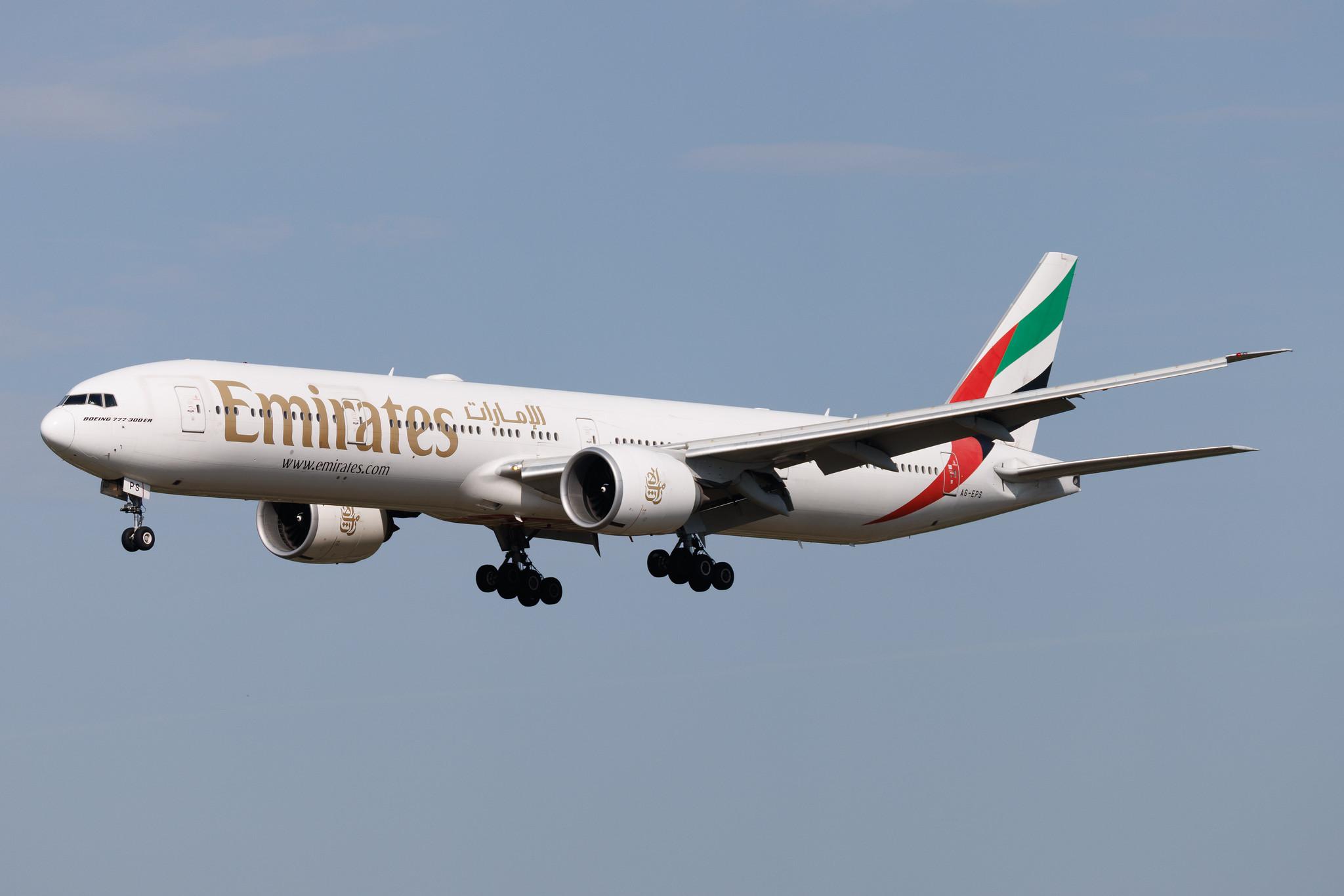 Hamburg Airport: Emirates (EK / UAE) | Boeing 777-31H(ER) B77W | A6-EPS | MSN 42338