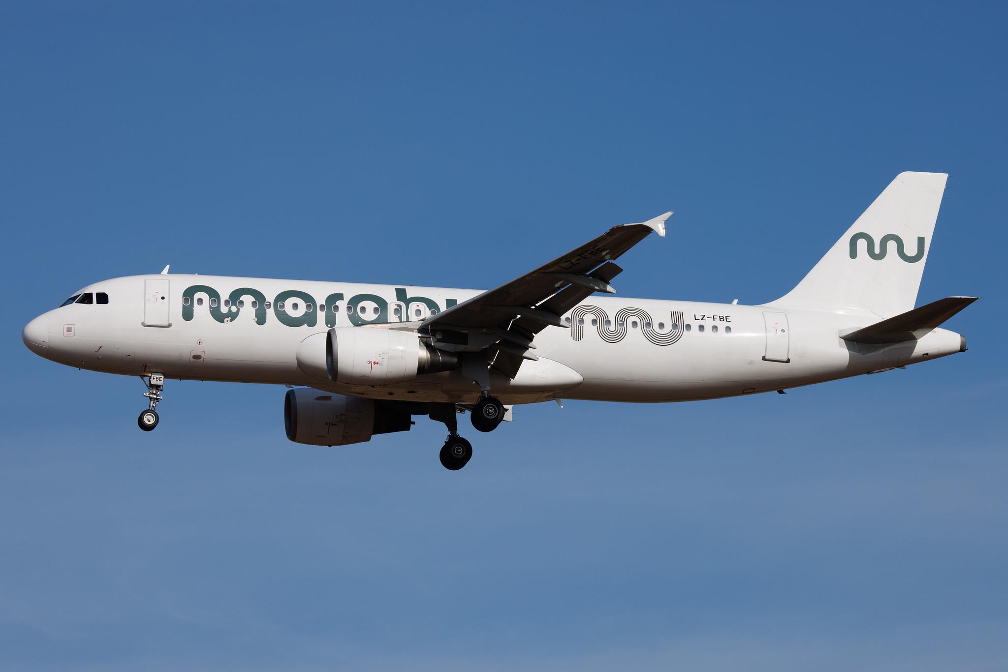 Palma de Mallorca Airport: Marabu (DI / MBU) | Operator: Bul Air |  Airbus A320-214 A320 | LZ-FBE | MSN 3780