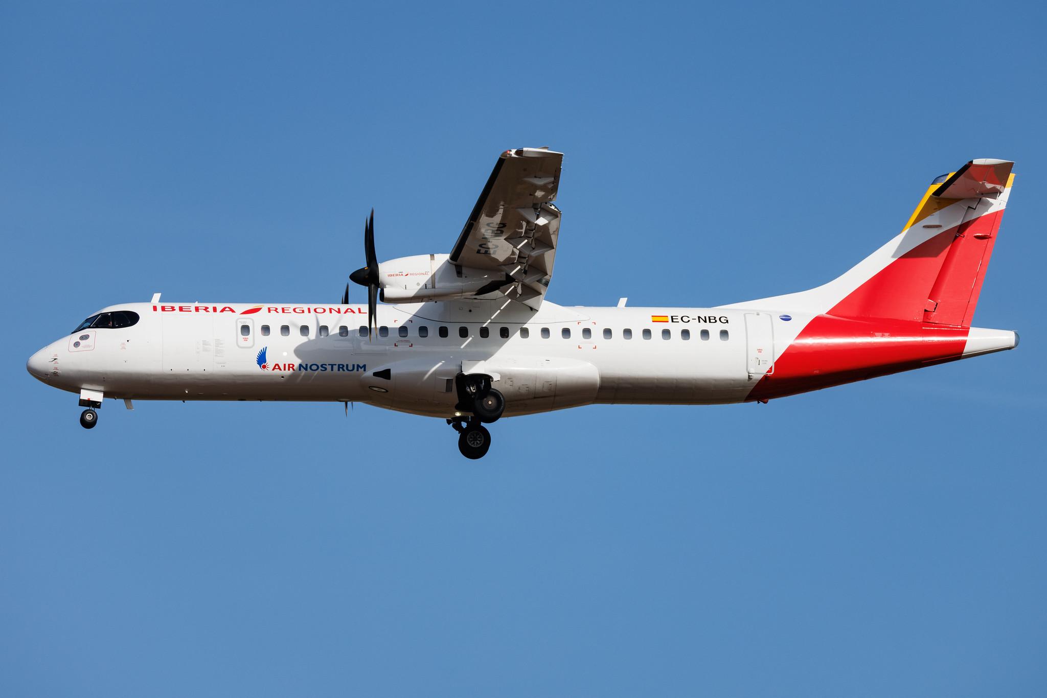 Palma de Mallorca Airport: Iberia Regional (IB / IBE) | Operator: Air Nostrum |  ATR 72-600 AT76 | EC-NBG | MSN 1022