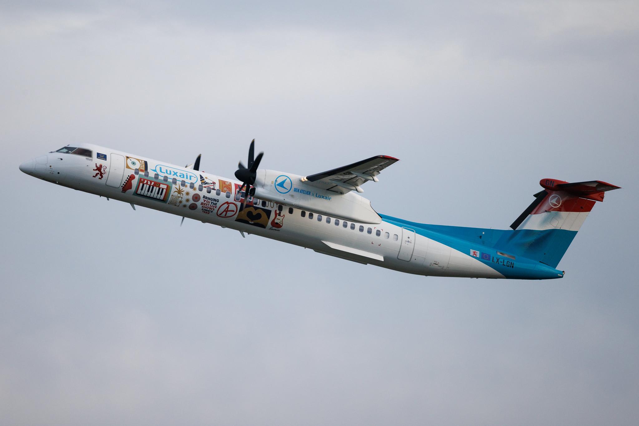 Hamburg Airport: Luxair (LG / LGL) | De Havilland Canada Dash 8-400 DH8D | LX-LGN | MSN 4426