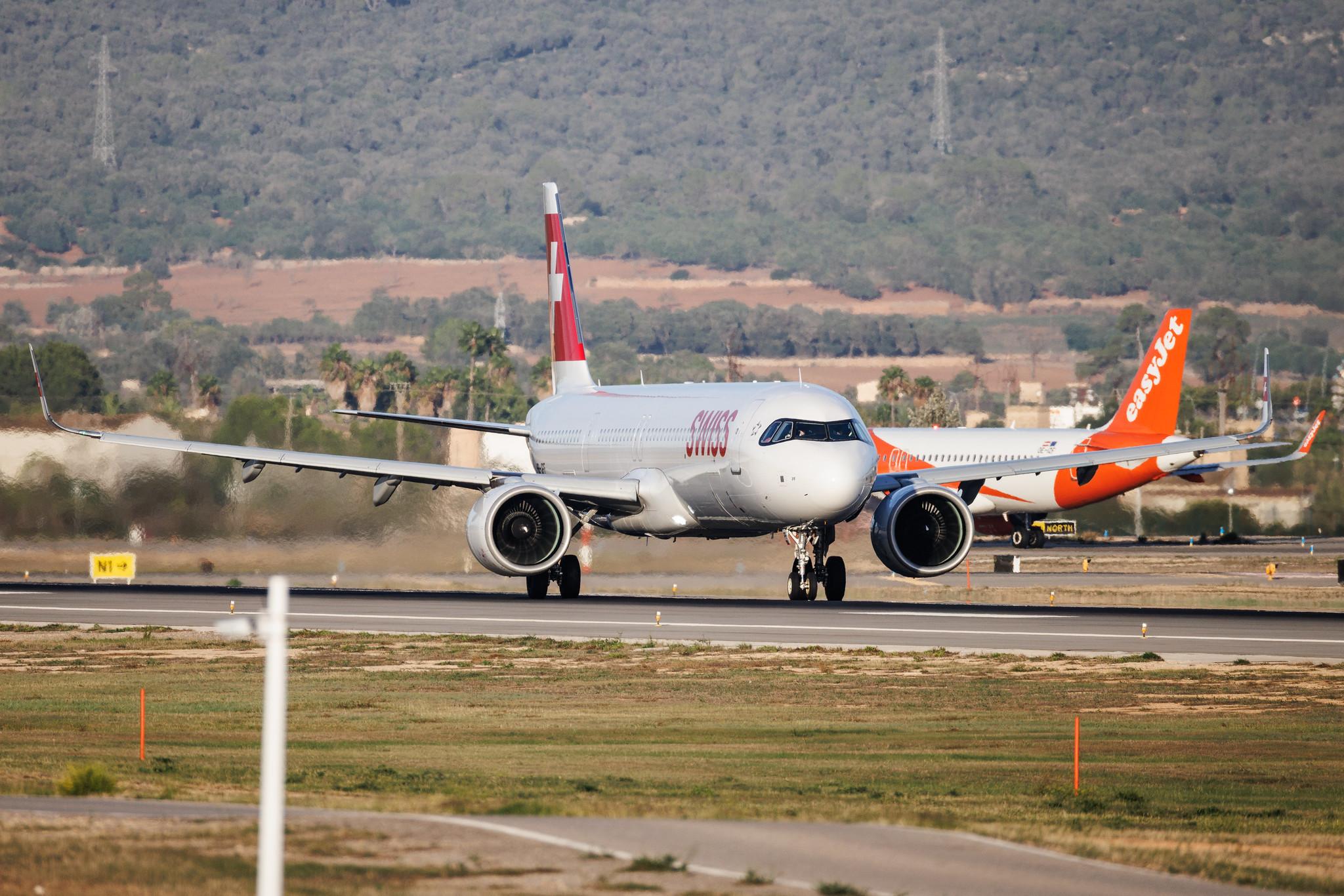 Palma de Mallorca Airport: Swiss (LX / SWR) | Airbus A321-271NX A21N | HB-JPF | MSN 12498