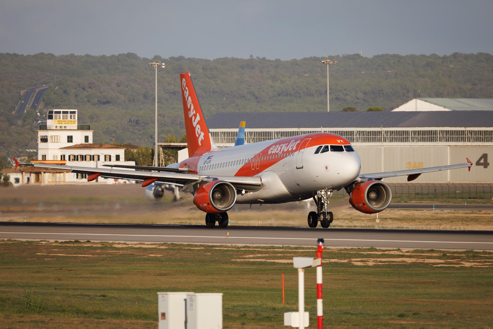 Palma de Mallorca Airport: easyJet (U2 / EZY) | Operator: easyJet Europe | Airbus A319-111 A319 | OE-LVK | MSN 02782