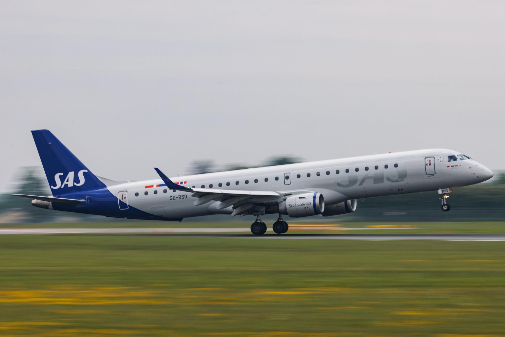 Copenhagen Airport: SAS (SK / SAS) | Operator: SAS Link | Embraer E195LR E195 | SE-RSO | MSN 19000168