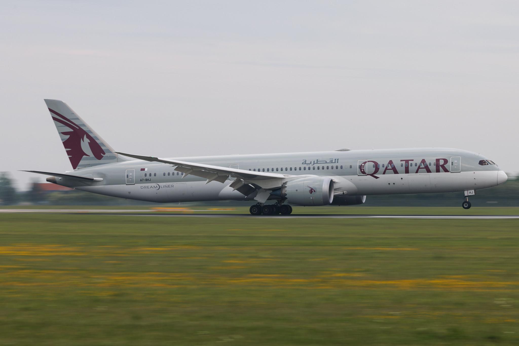 Copenhagen Airport: Qatar Airways (QR / QTR) | Boeing 787-9 Dreamliner B789 | A7-BHJ | MSN 64212