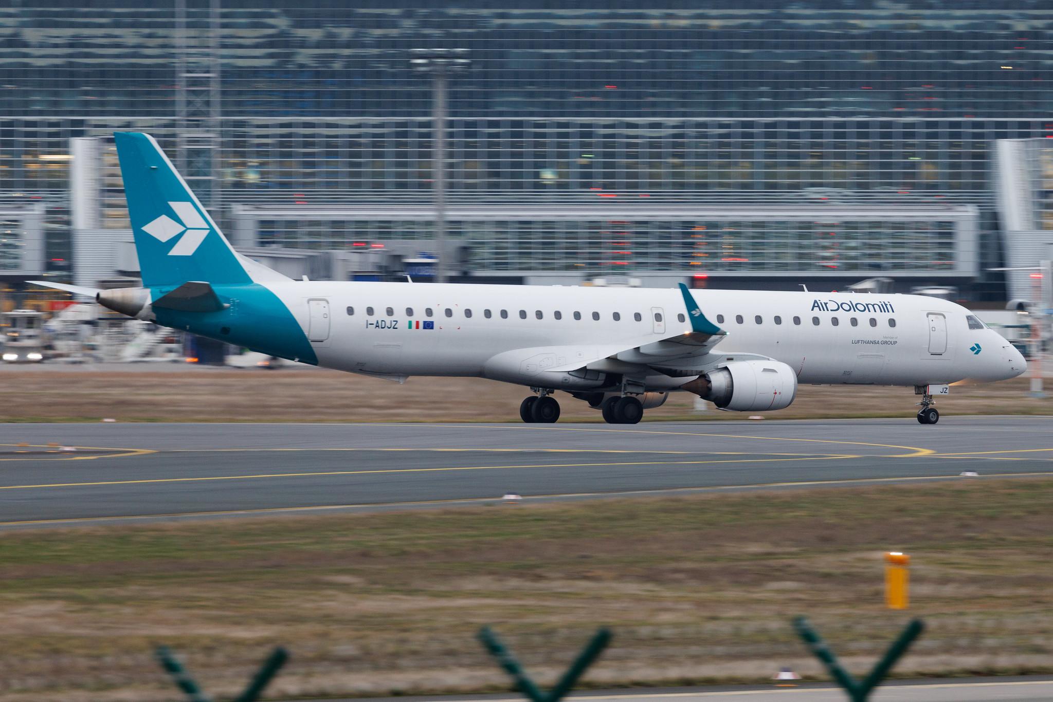 Frankfurt Airport: Air Dolomiti (EN / DLA) | Embraer E195LR E195 | I-ADJZ | MSN 19000316