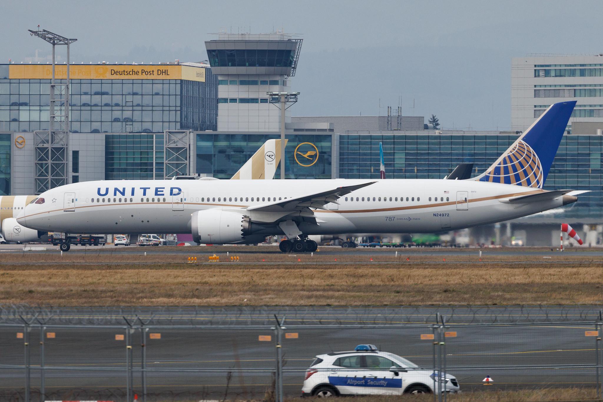 Frankfurt Airport: United Airlines (UA / UAL) | Boeing 787-9 Dreamliner B789 | N24972 | MSN 40939