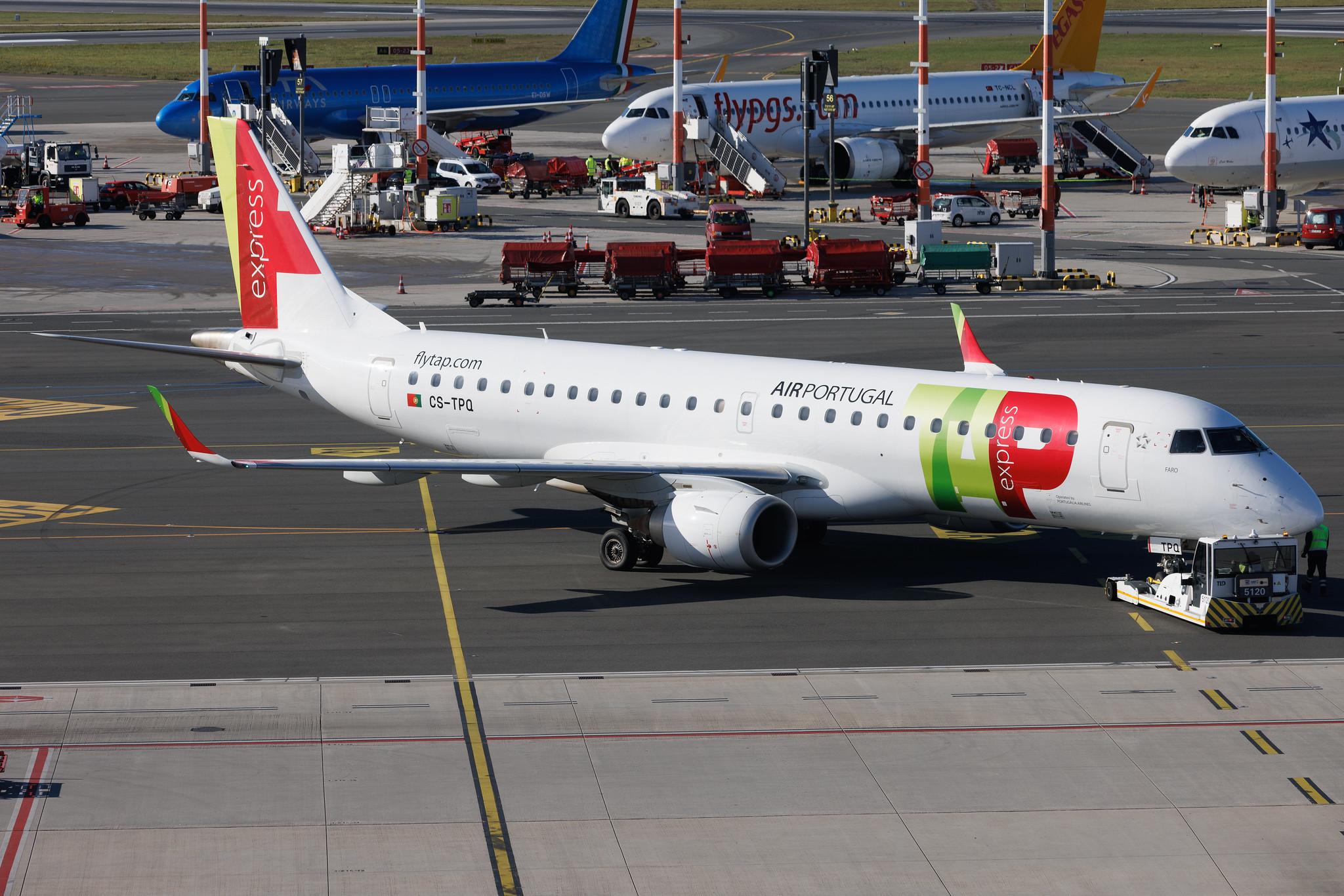 Hamburg Airport: TAP Express (TP / TAP) | Operator: Portugalia Airlines | Embraer E190LR E190 | CS-TPQ | MSN 19000450