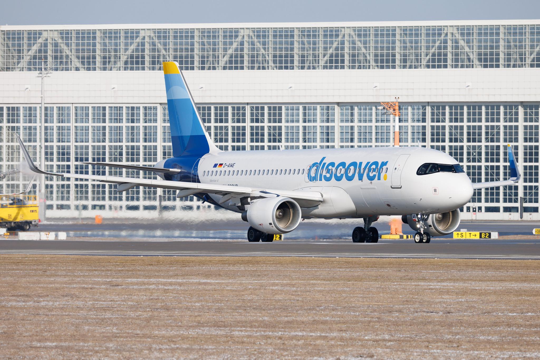Munich Airport: Discover Airlines (4Y / OCN) | Airbus A320-214 A320 | D-AIWE | MSN 8680