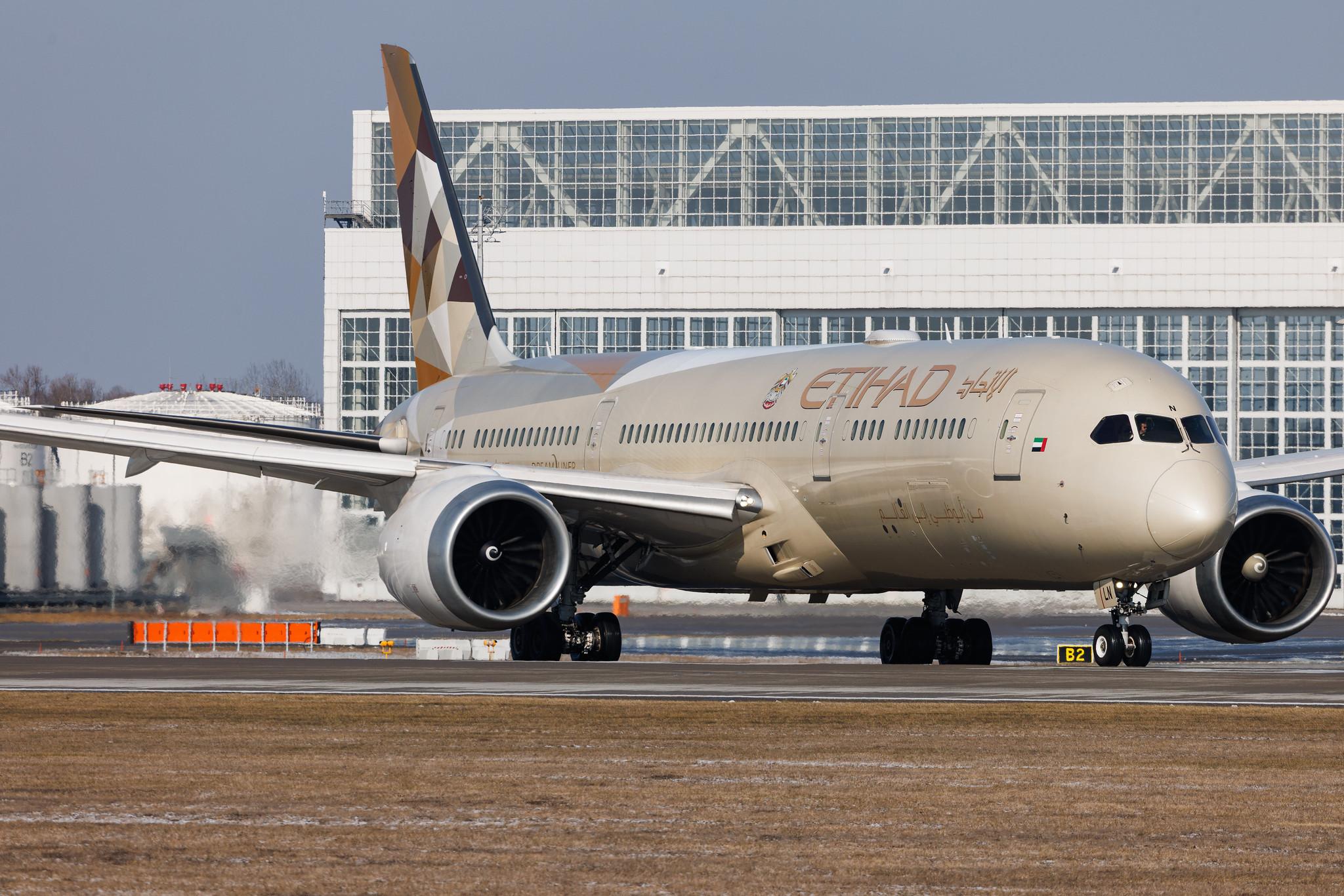 Munich Airport: Etihad Airways (EY / ETD) | Boeing 787-9 Dreamliner B789 | A6-BLN | MSN 39659