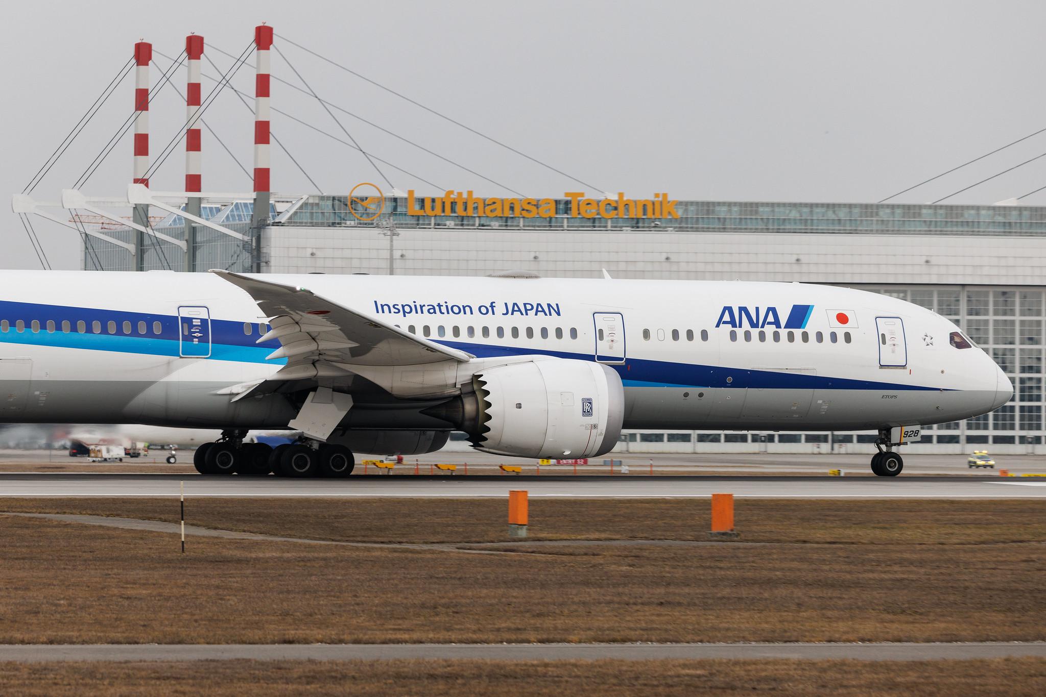 Munich Airport: All Nippon Airways (NH / ANA) | Operator: Air Japan | Boeing 787-9 Dreamliner B789 | JA928A | MSN 61529