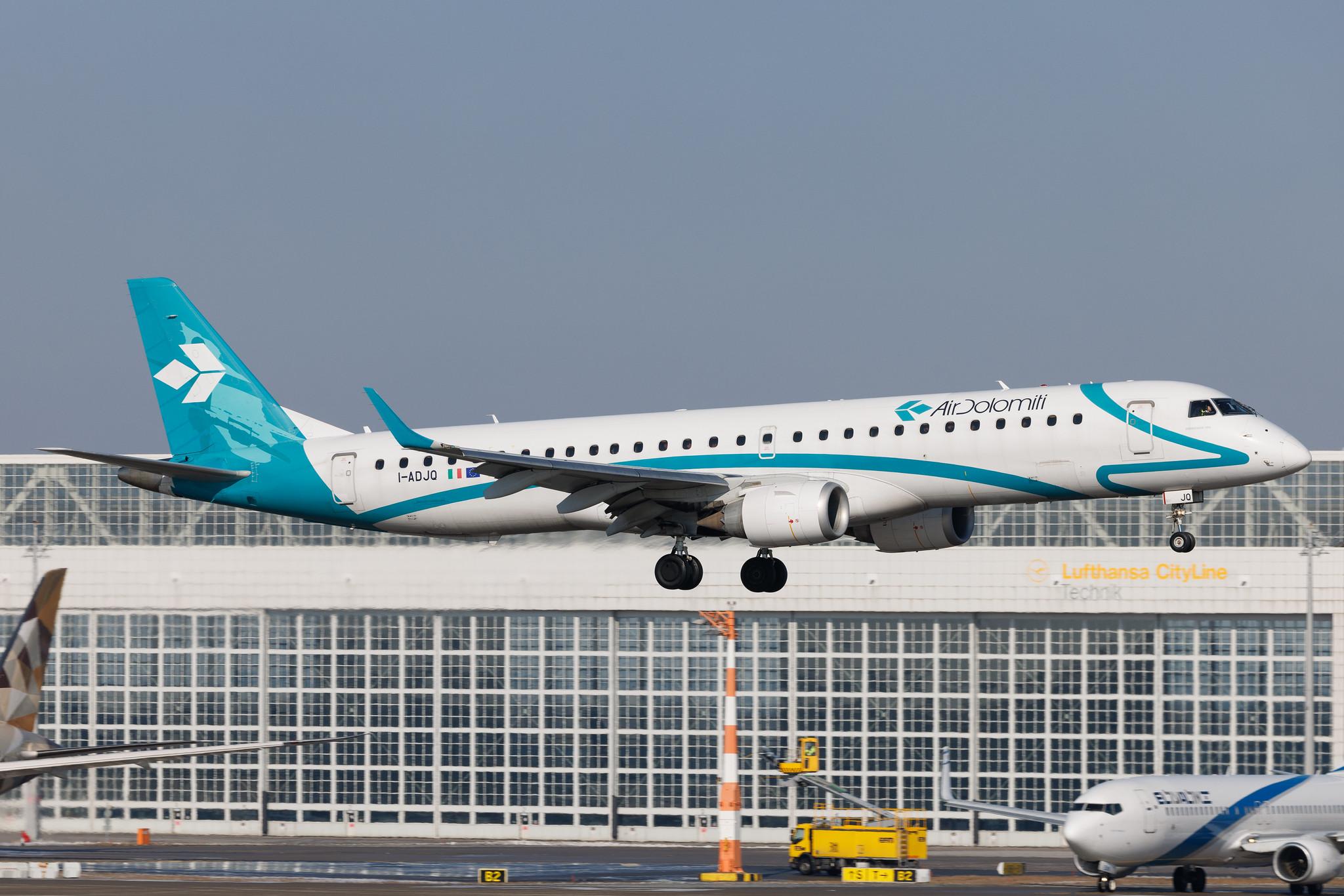 Munich Airport: Air Dolomiti (EN / DLA) | Embraer E195LR E195 | I-ADJQ | MSN 19000587
