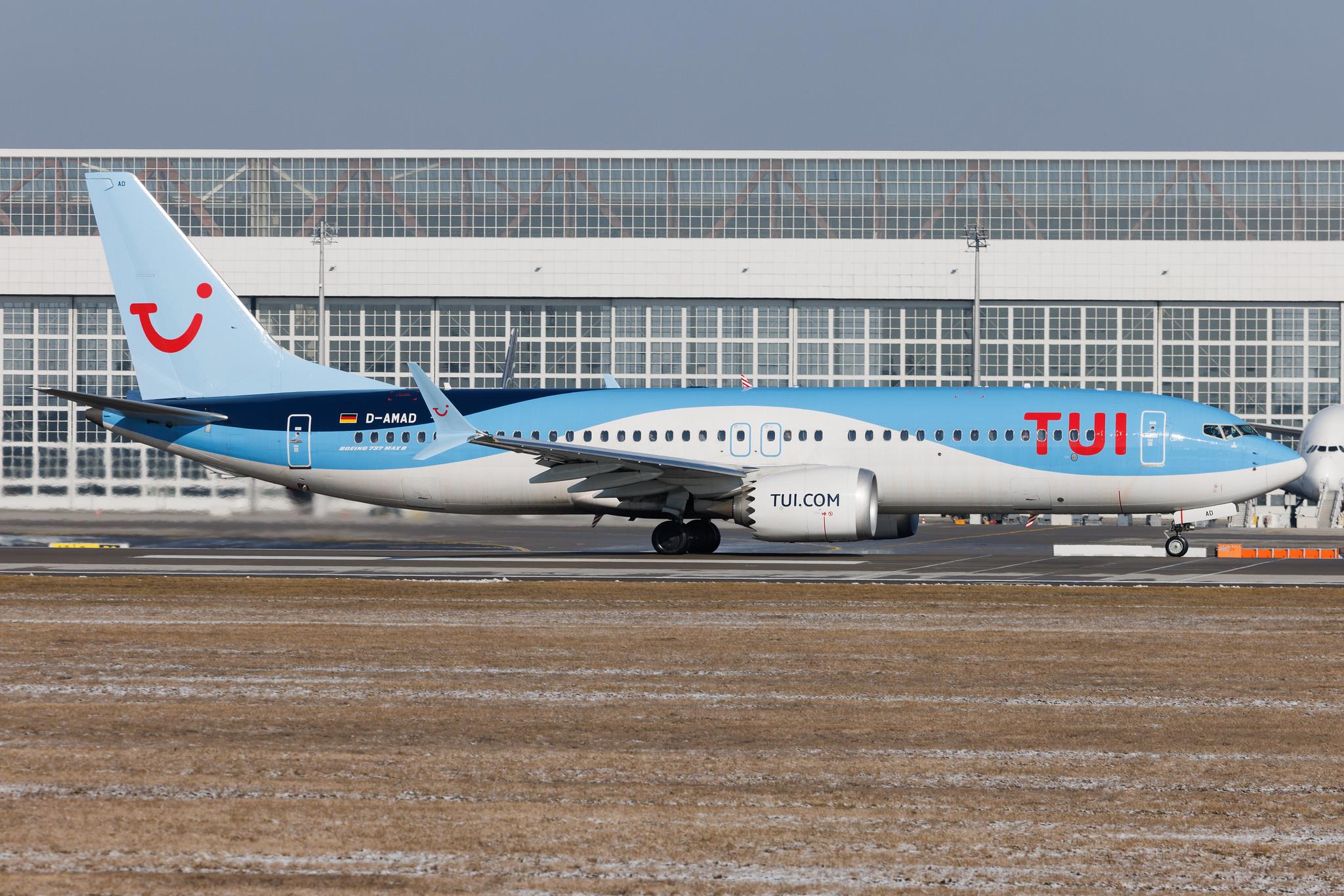 Munich Airport: TUI (X3 / TUI) | Operator: TUI fly | Boeing 737 MAX 8 B38M | D-AMAD | MSN 44658
