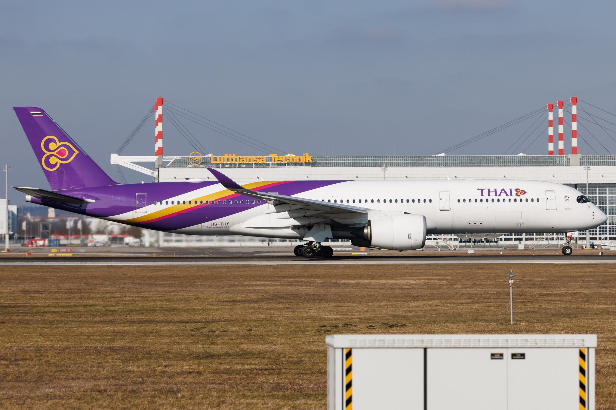 Munich Airport: Thai Airways (TG / THA) | Airbus A350-941 A359 | HS-THY | MSN 124