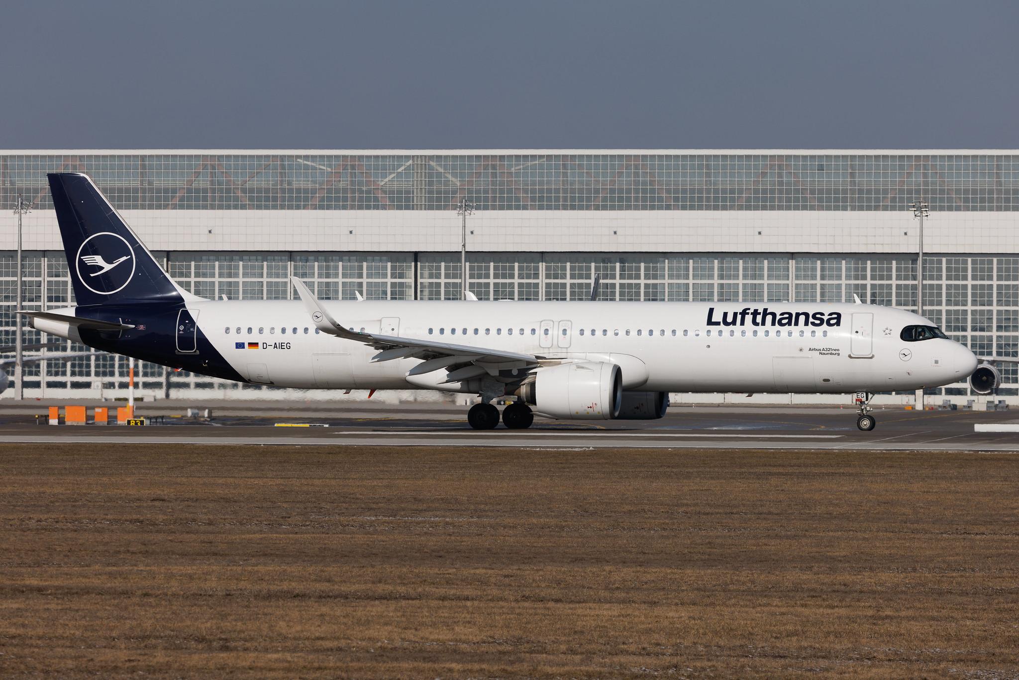 Munich Airport: Lufthansa (LH / DLH) | Airbus A321-271NX A21N | D-AIEG | MSN 10059