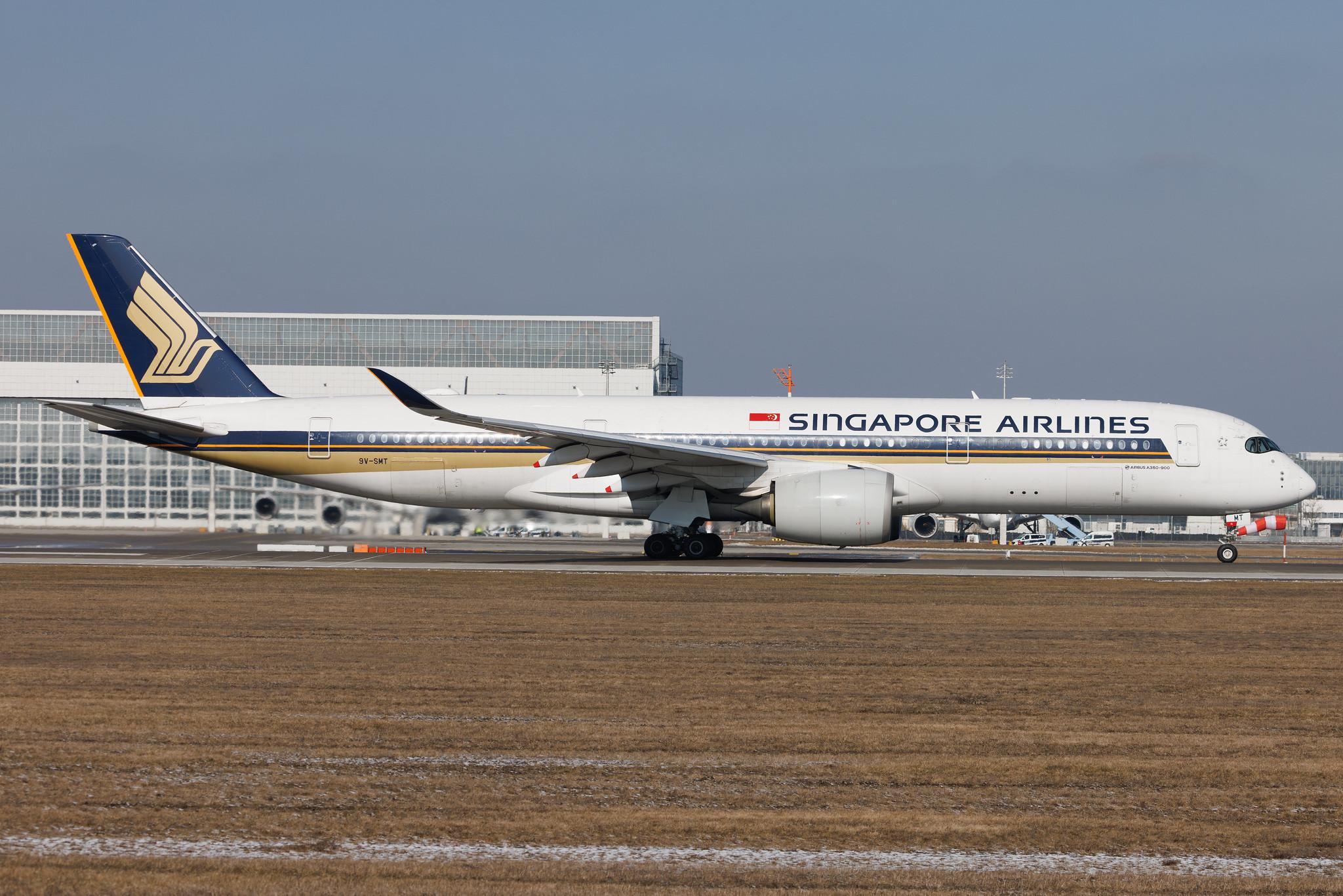 Munich Airport: Singapore Airlines (SQ / SIA) | Airbus A350-941 A359 | 9V-SMT | MSN 170