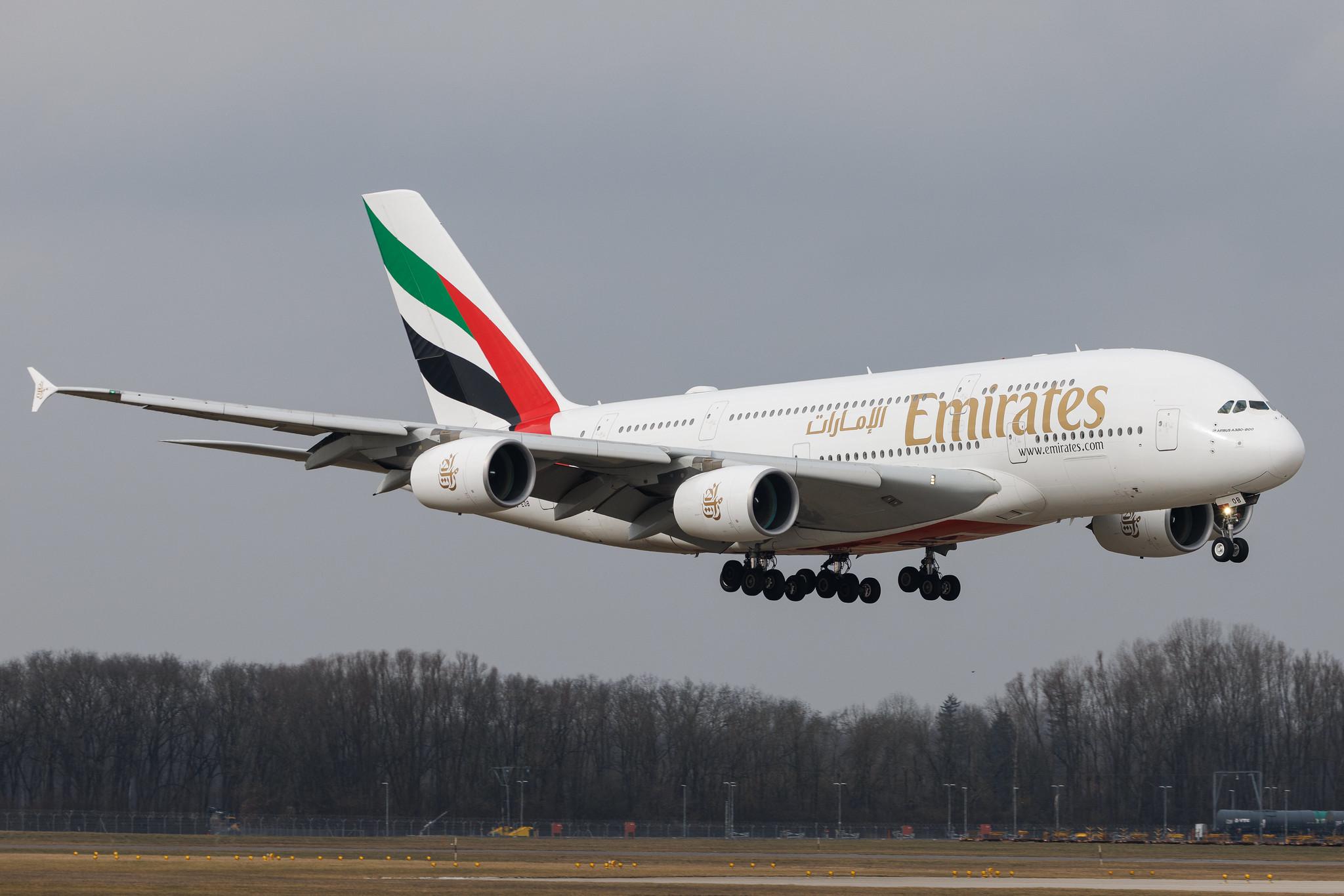 Munich Airport: Emirates (EK / UAE) | Airbus A380-861 A388 | A6-EOB | MSN 164