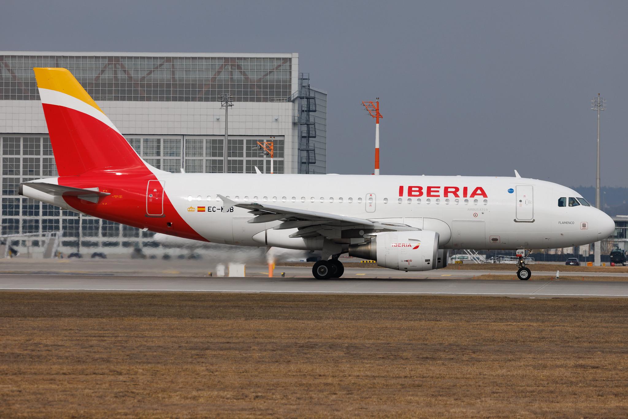 Munich Airport: Iberia (IB / IBE) | Airbus A319-111 A319 | EC-KUB | MSN 03651