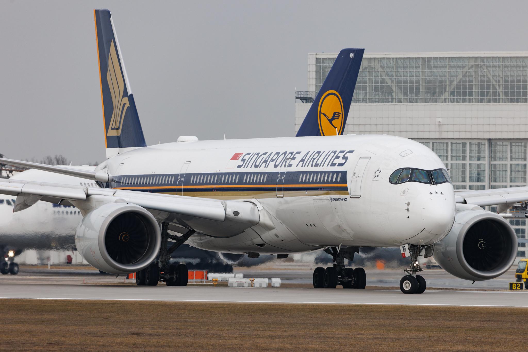 Munich Airport: Singapore Airlines (SQ / SIA) | Airbus A350-941 A359 | 9V-SMD | MSN 037