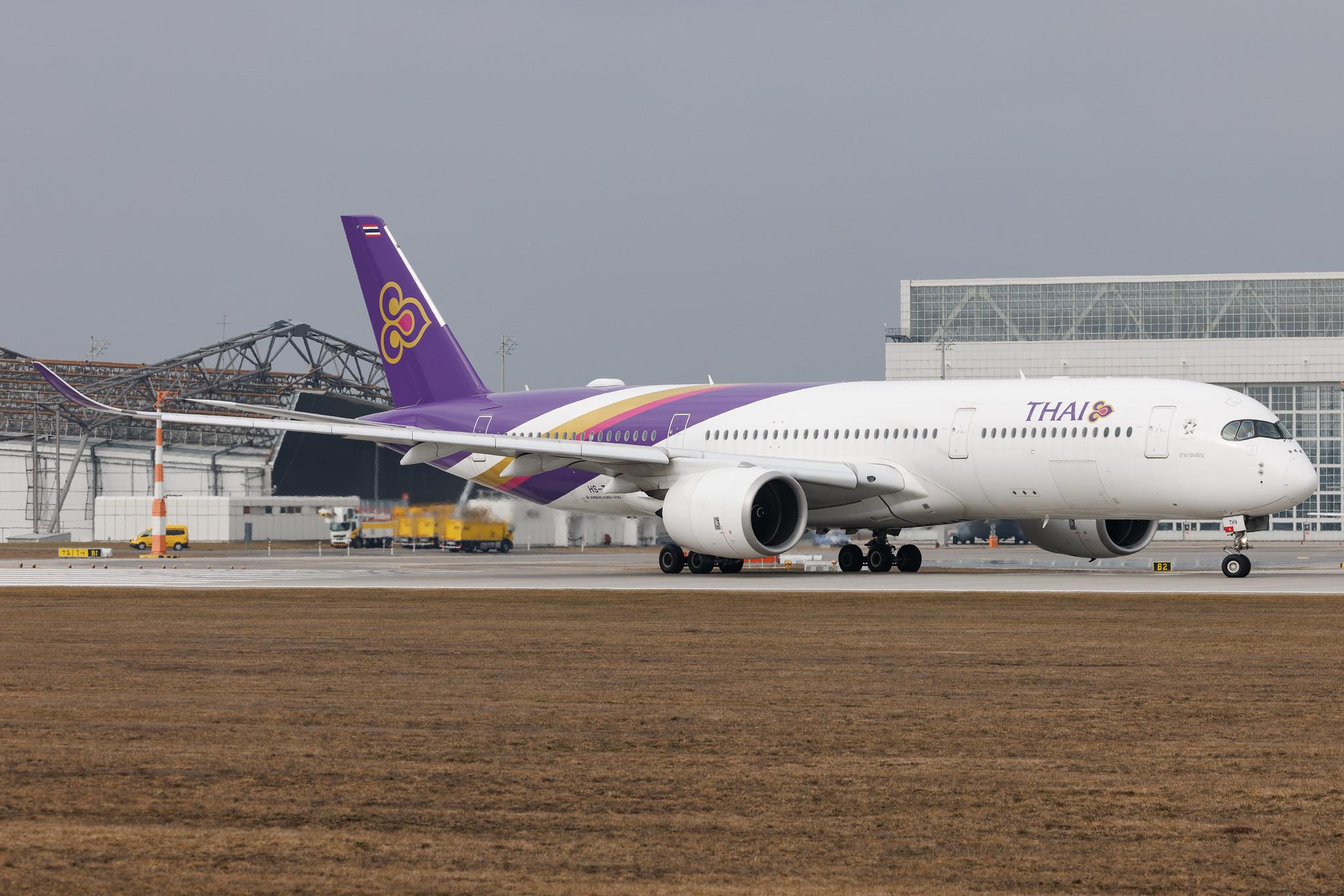 Munich Airport: Thai Airways (TG / THA) | Airbus A350-941 A359 | HS-THV | MSN 187