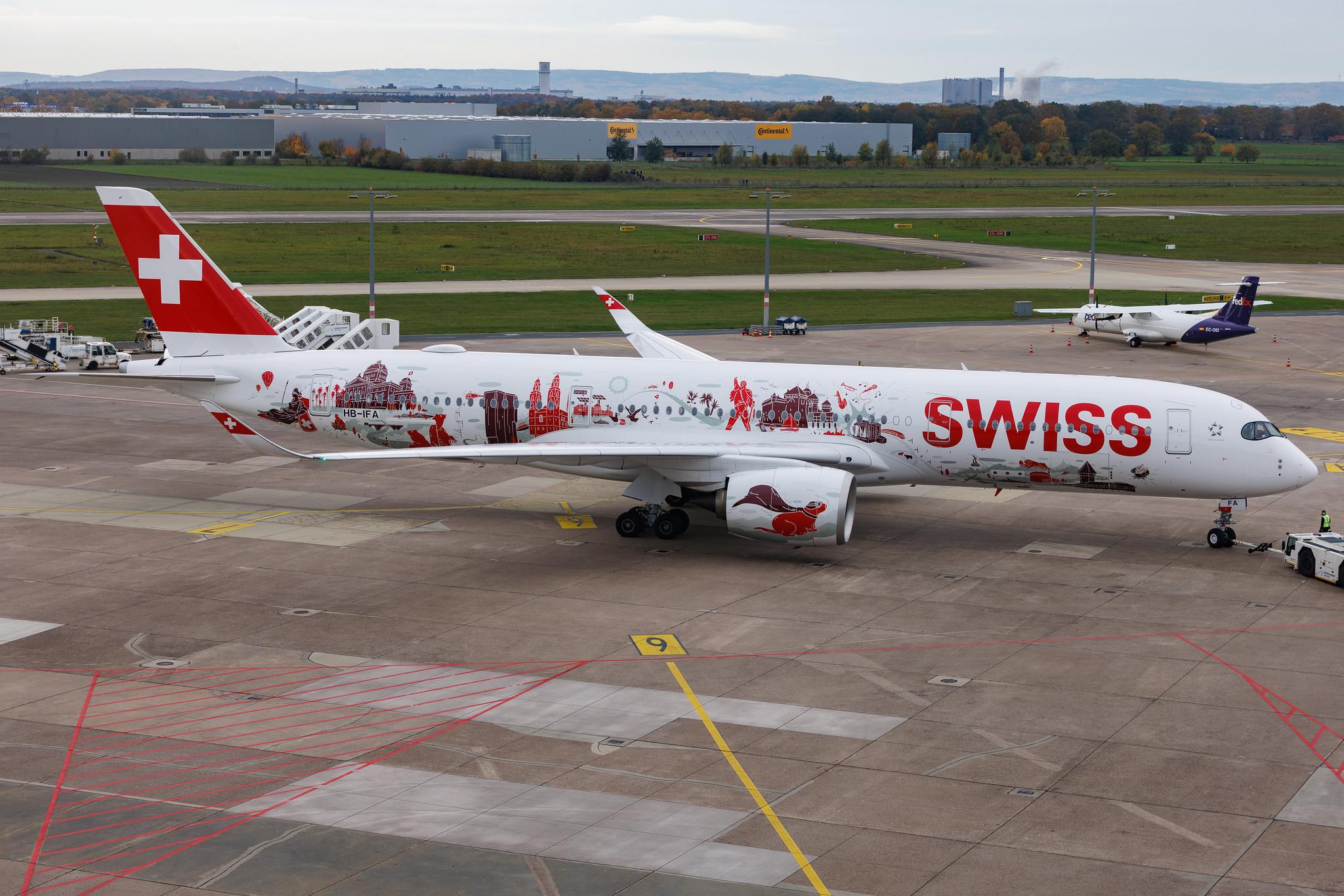 Hannover Airport: Swiss (LX / SWR) | Livery: Wanderlust Livery | Airbus A350-941 A359 | HB-IFA | MSN 737