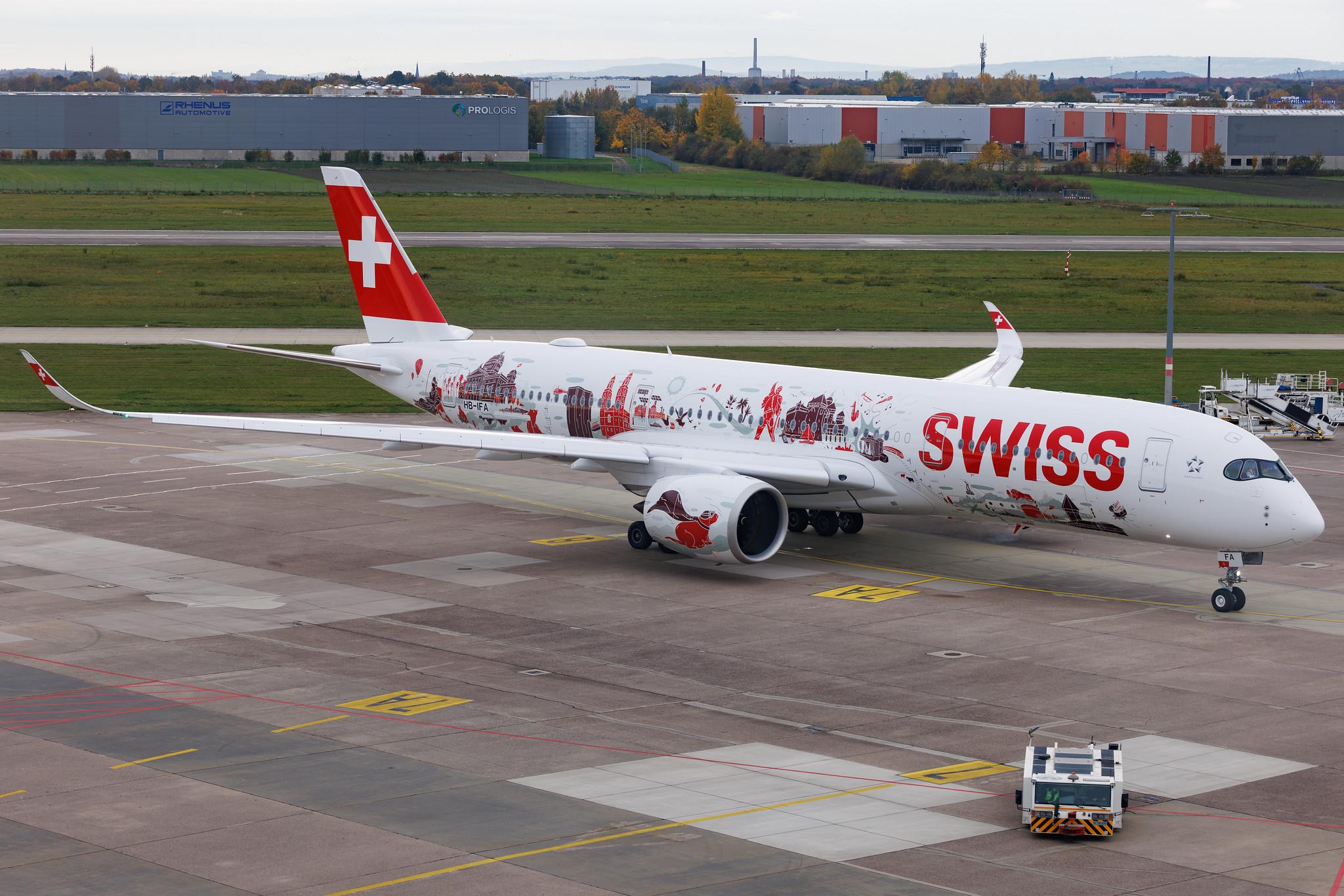 Hannover Airport: Swiss (LX / SWR) | Livery: Wanderlust Livery | Airbus A350-941 A359 | HB-IFA | MSN 737