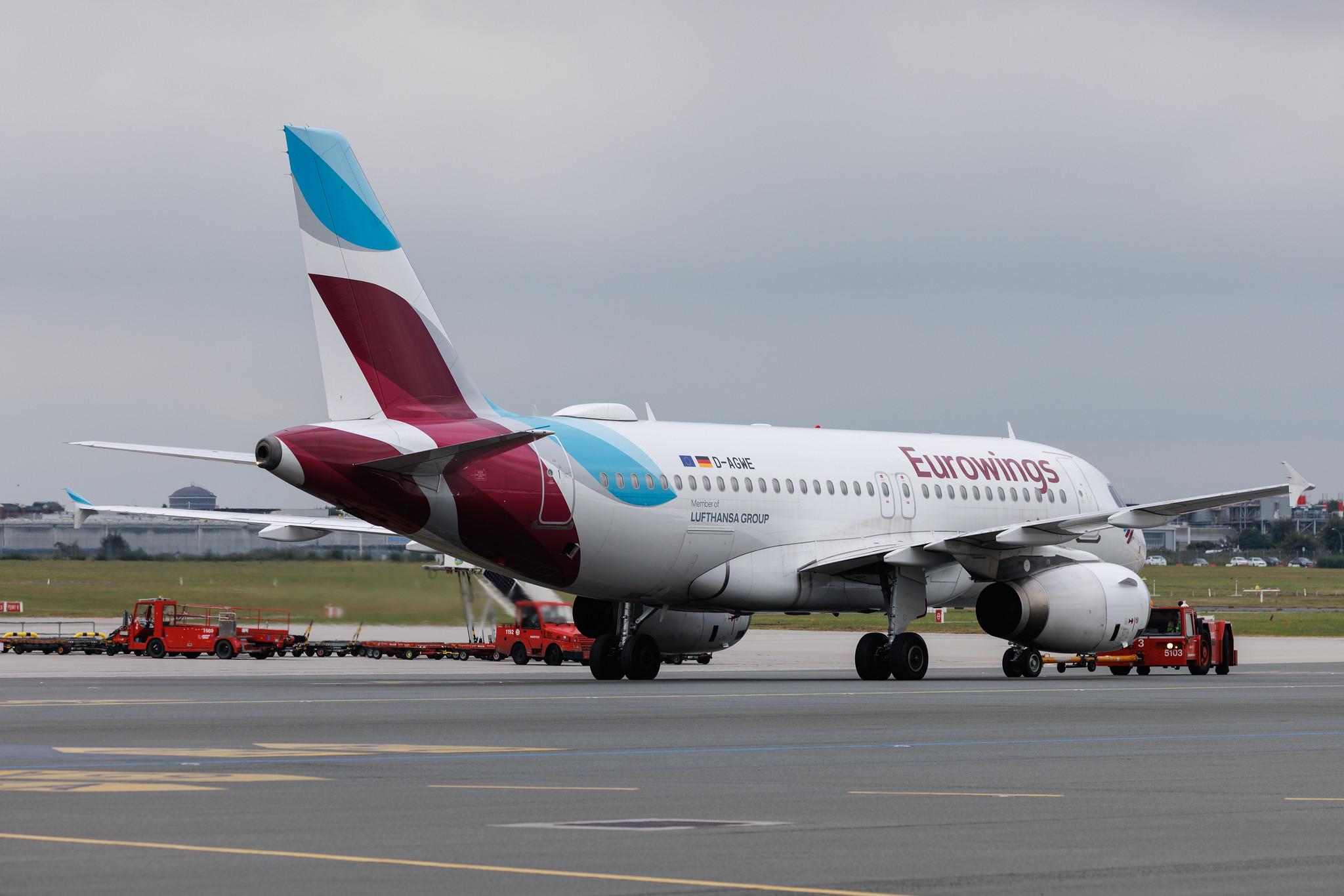 Hamburg Airport: Eurowings (EW / EWG) | Airbus A319-132 A319 | D-AGWE | MSN 3128